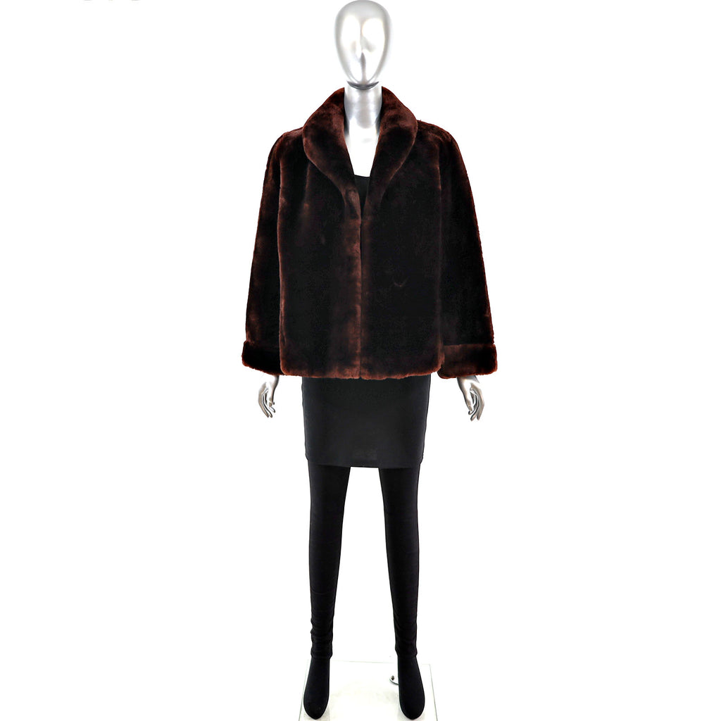 Signature shearling jacket chocolate – TOTEME