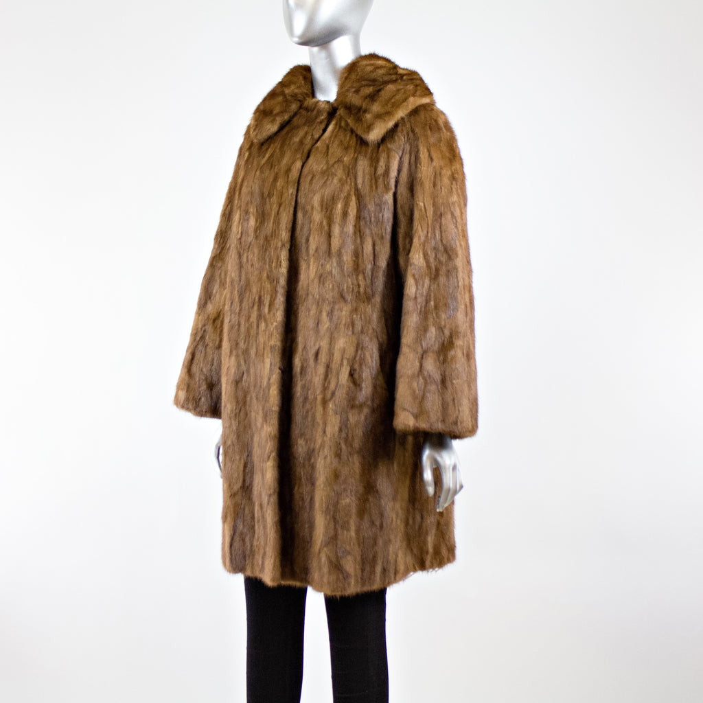 Mahogany Mink Fur Jacket Real Mink Fur Mink Fur Jacket With 