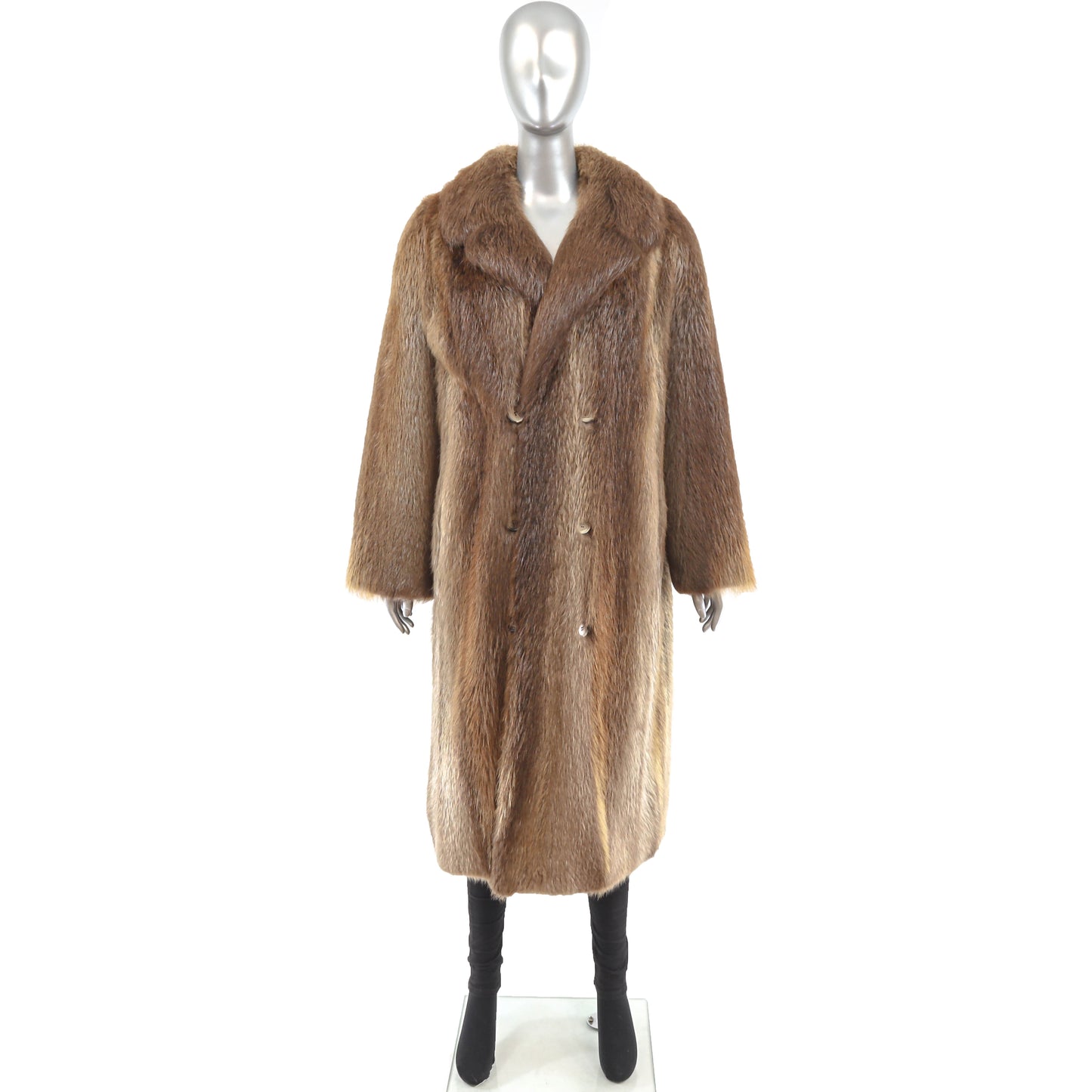 Nordstrom Beaver Coat- Size L