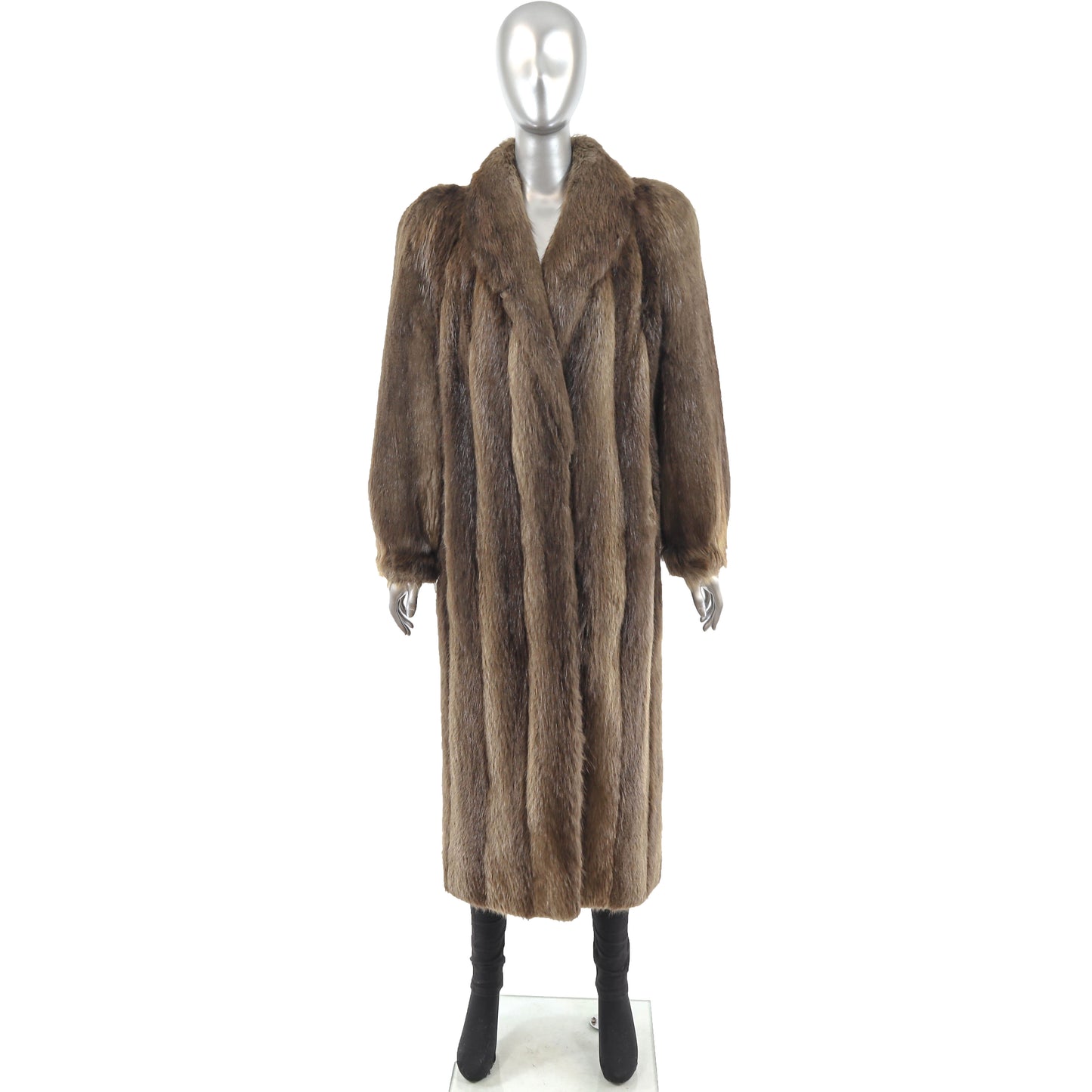 Long Hair Beaver Coat- Size M