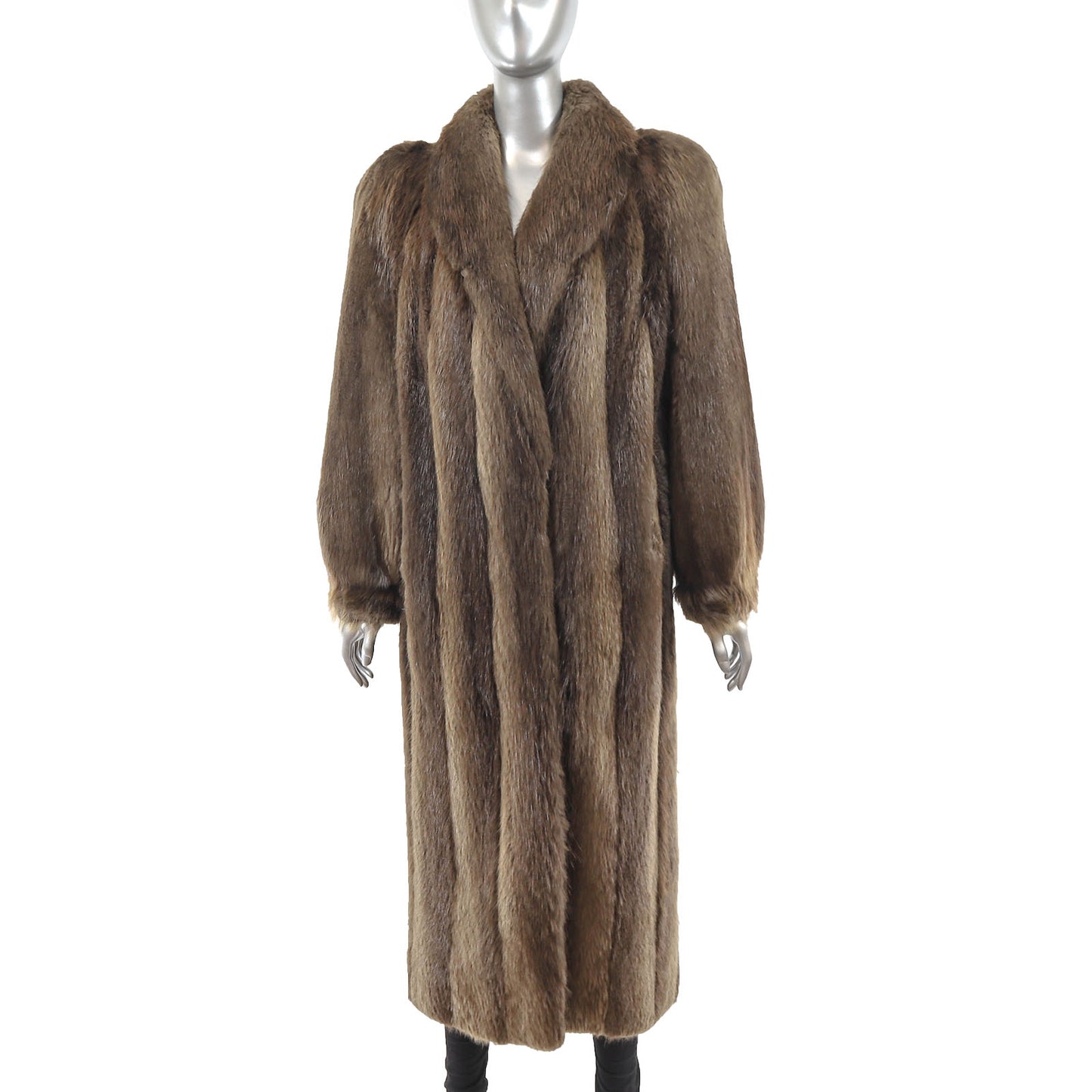 Long Hair Beaver Coat- Size M