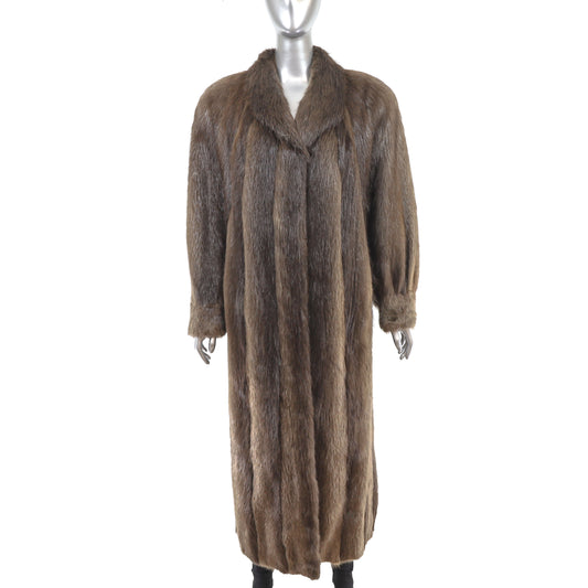 Full Length Beaver Coat- Size S