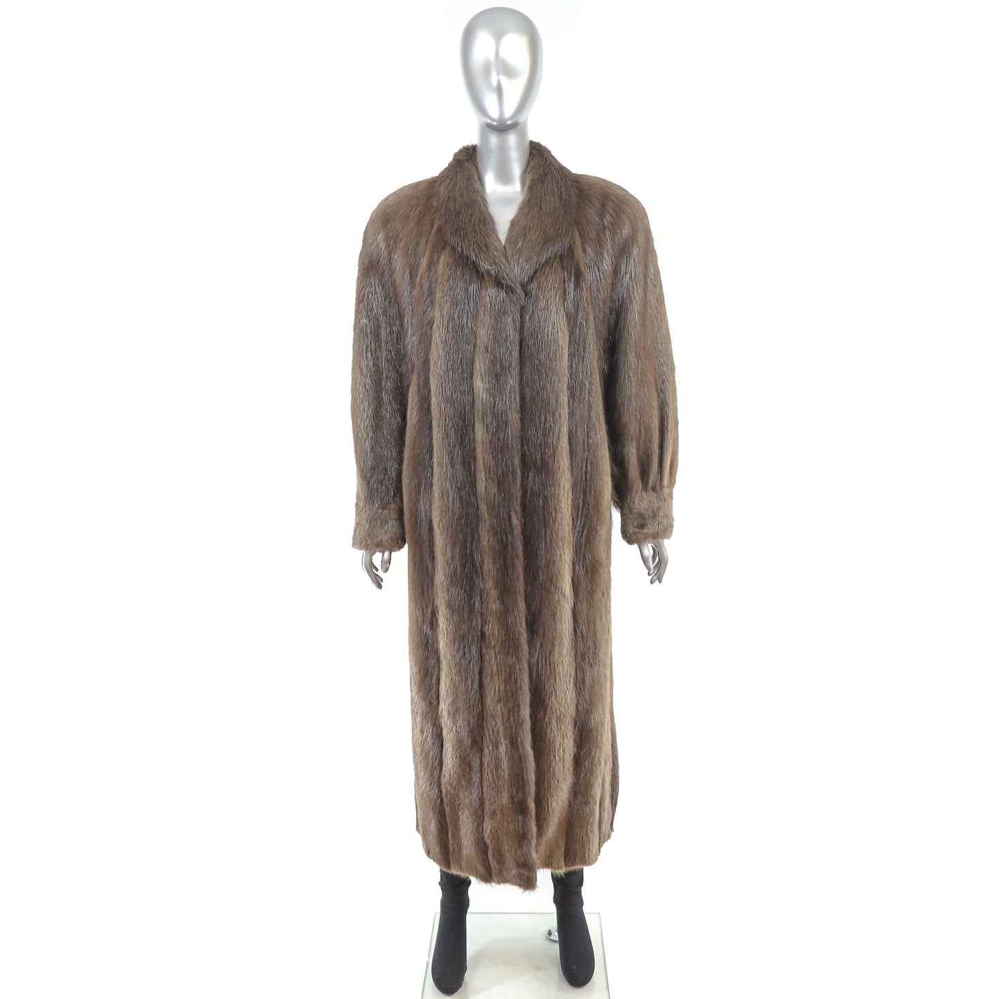 Full Length Beaver Coat- Size S