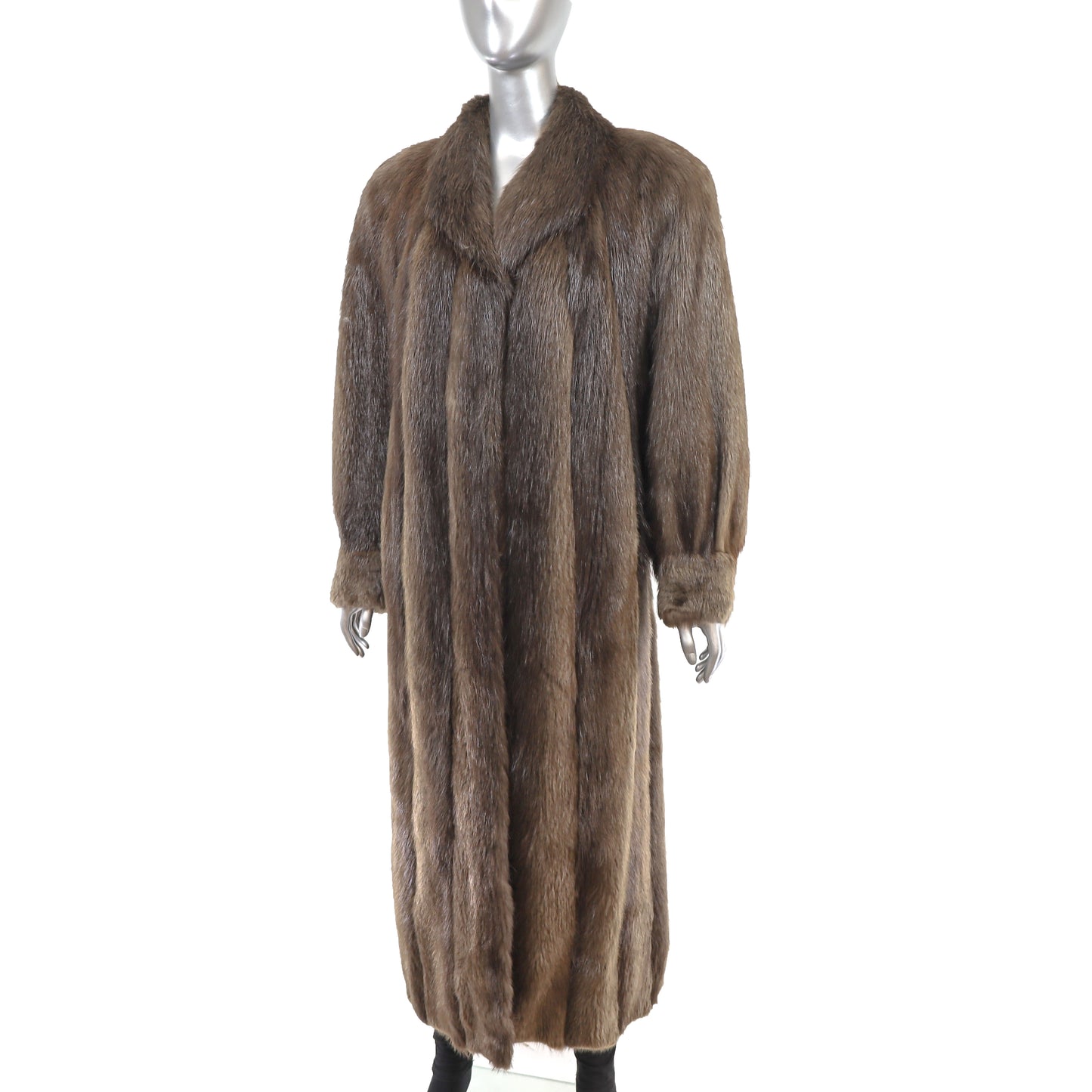 Full Length Beaver Coat- Size S