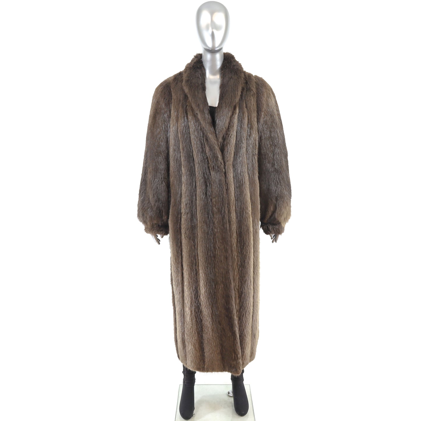 Full Length Beaver Coat- Size L