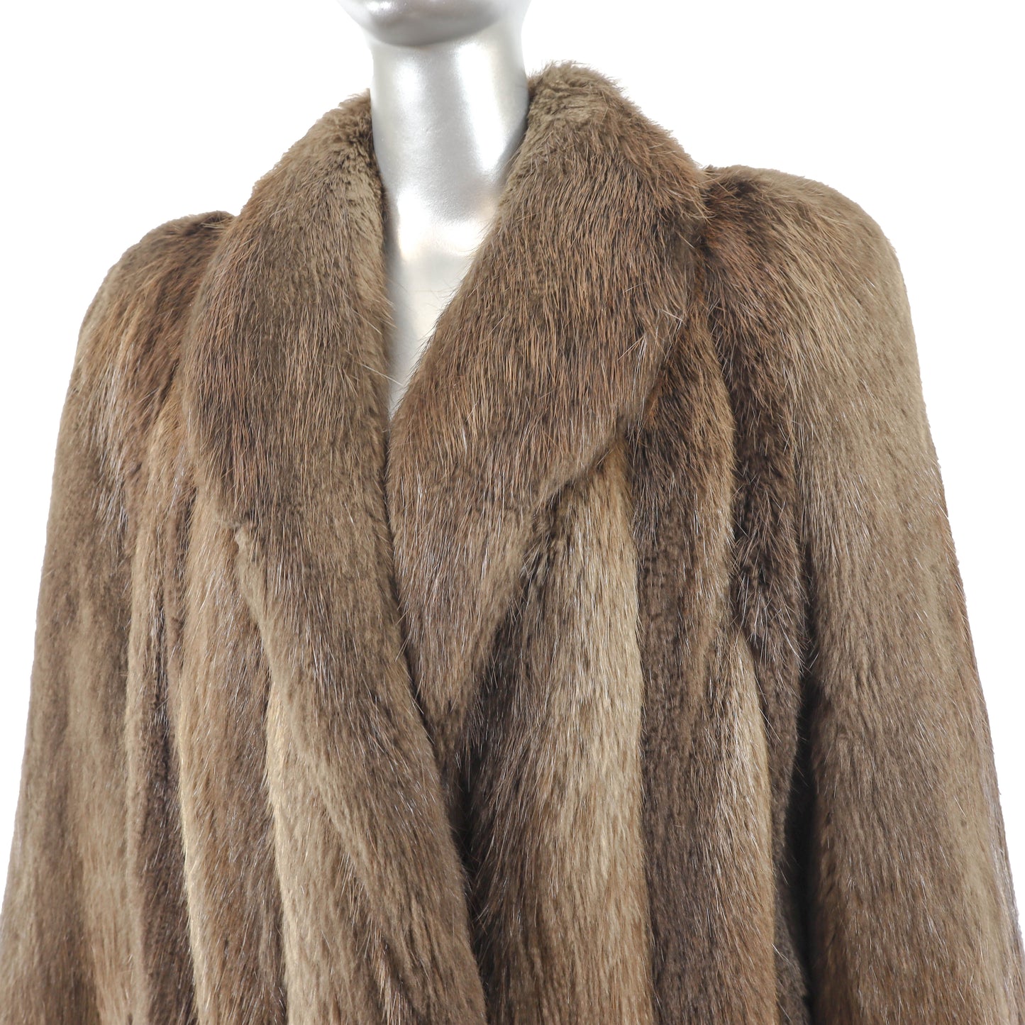 Long Hair Beaver Coat- Size M