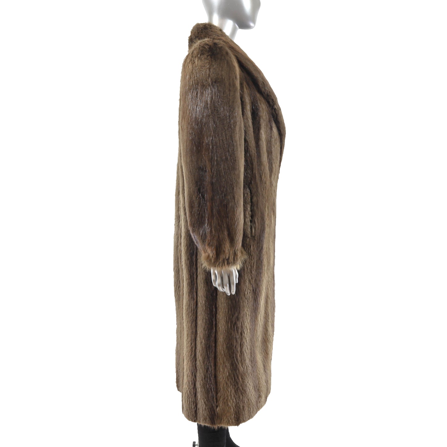 Long Hair Beaver Coat- Size M