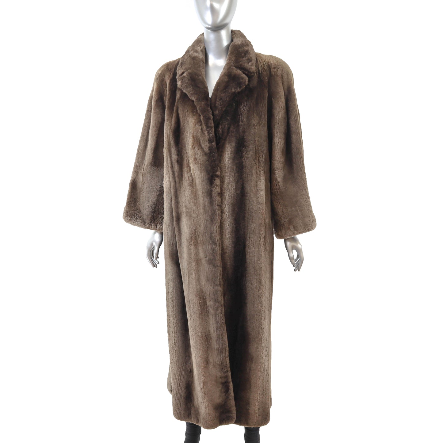 Brown Sheared Beaver Coat- Size M