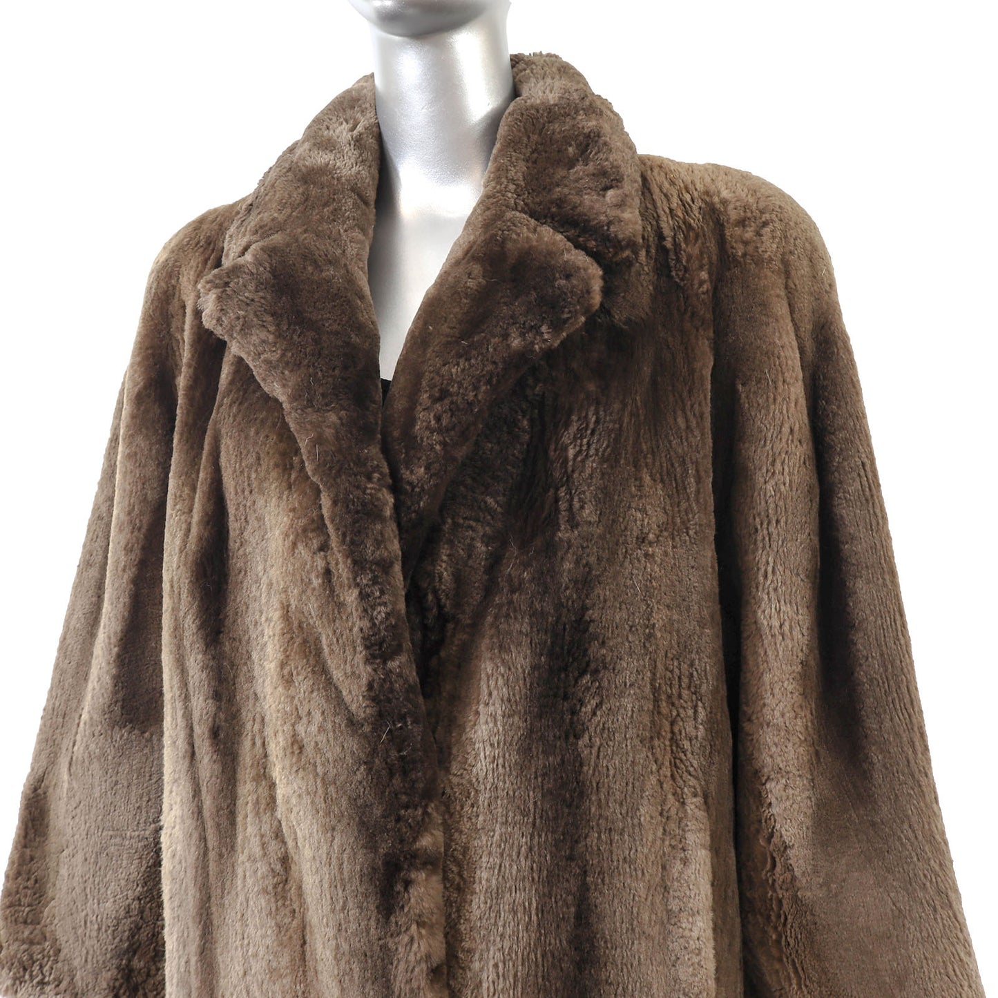 Brown Sheared Beaver Coat- Size M