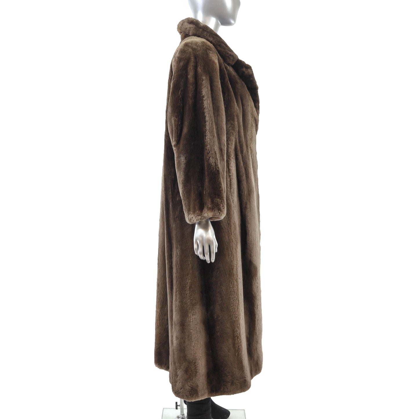 Brown Sheared Beaver Coat- Size M