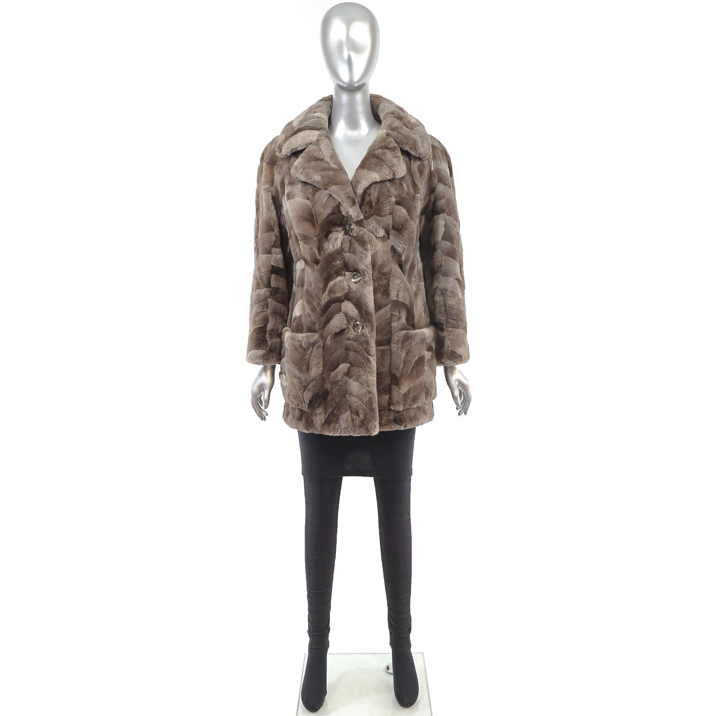 Section Sheared Beaver Jacket- Size S