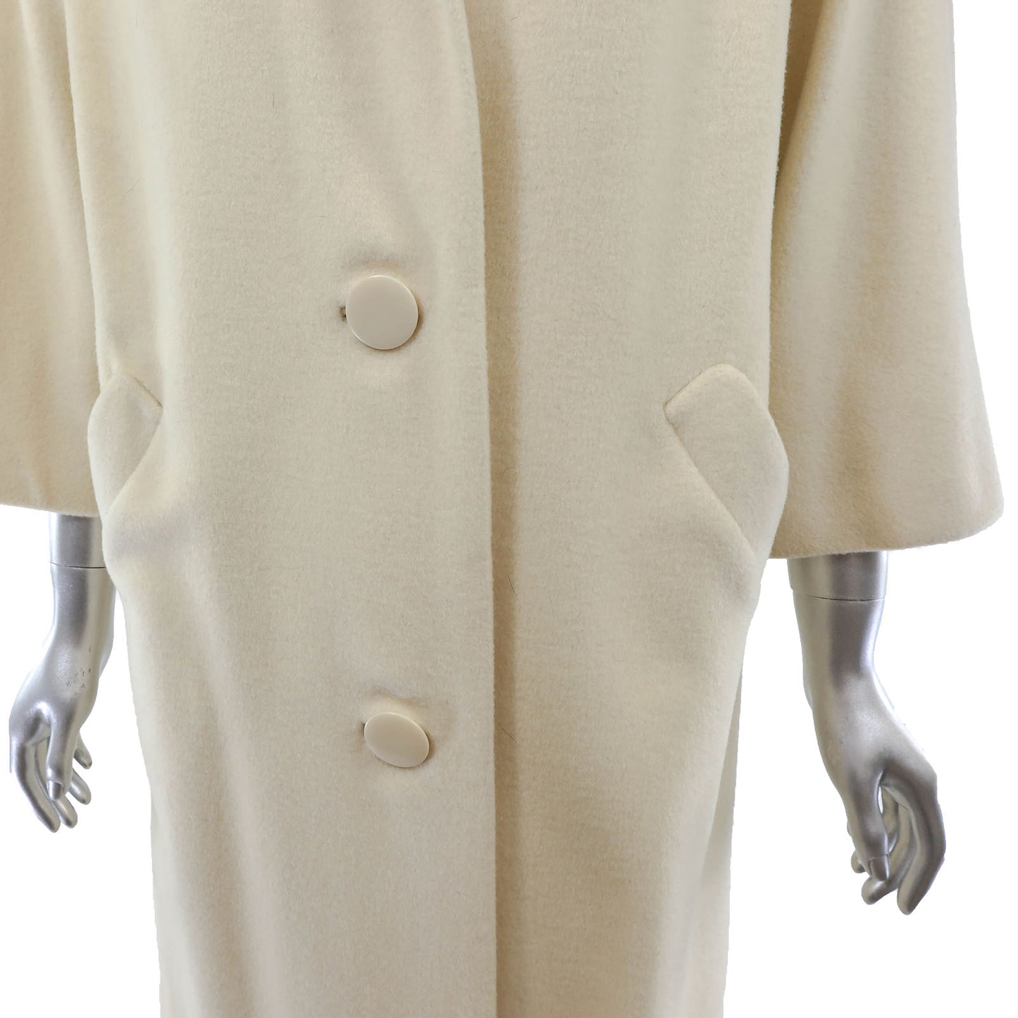 Cashmere Coat with Mink Collar- Size M