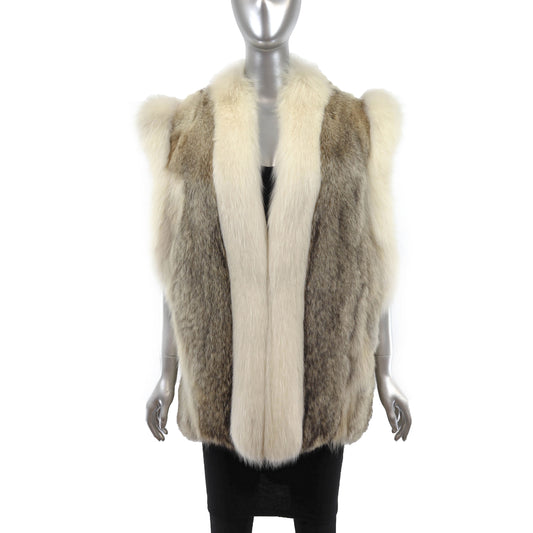 Coyote Vest with Fox Trim- Size M