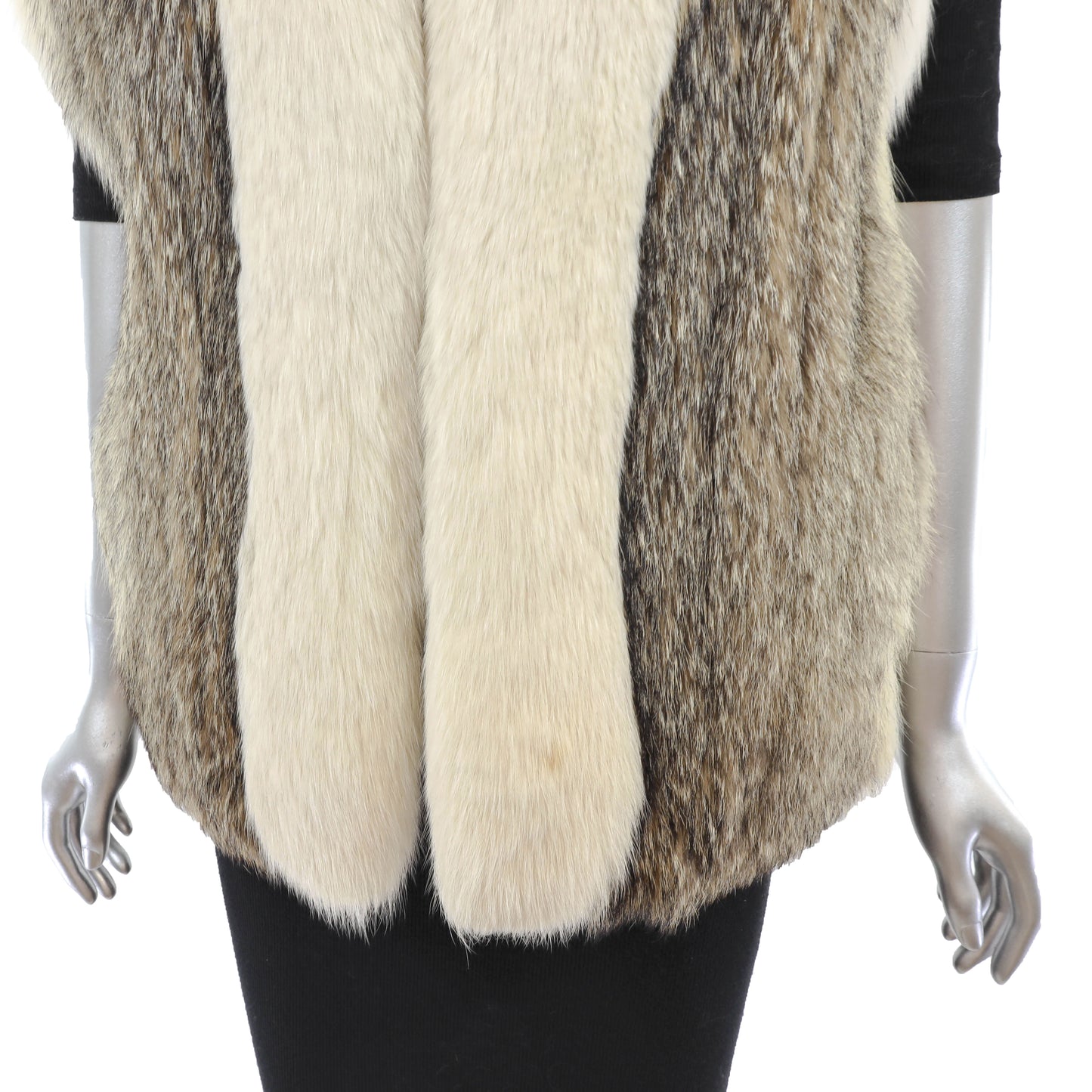 Coyote Vest with Fox Trim- Size M