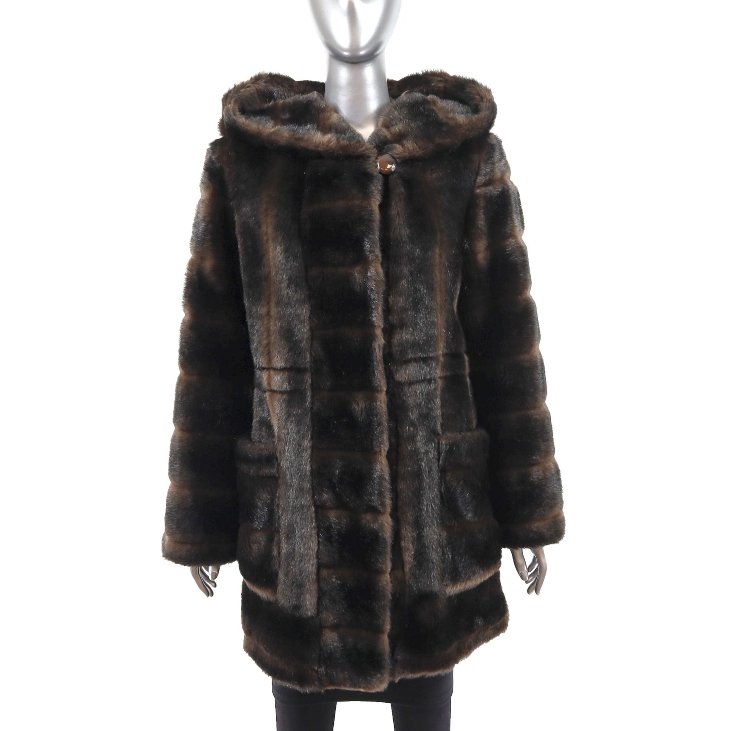 Faux Fur Coat- Size S