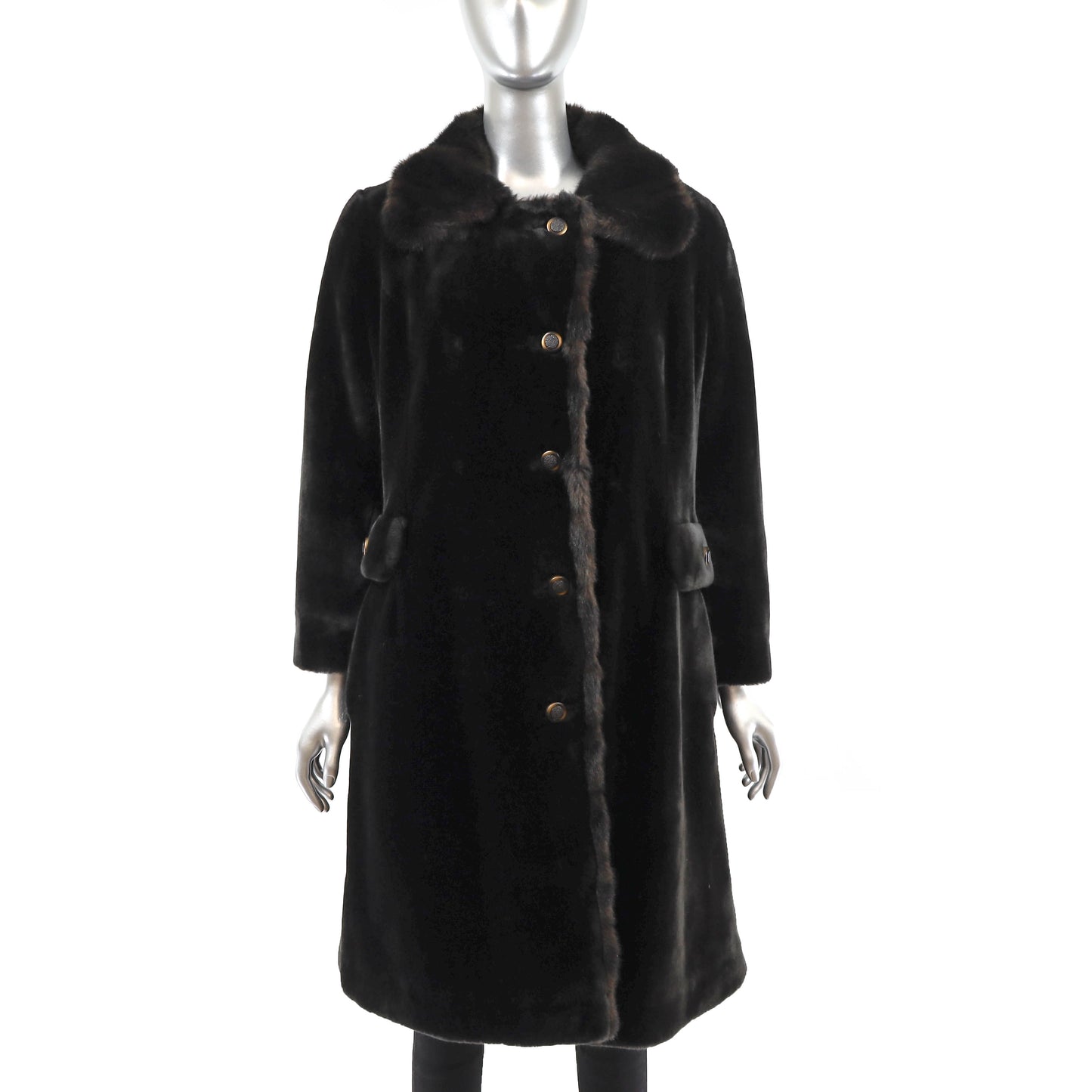 Saks Fifth Avenue Faux Fur Coat- Size M