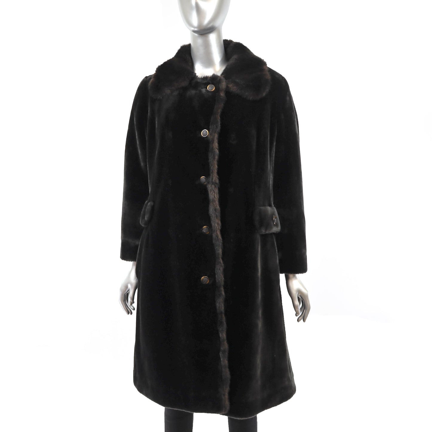 Saks Fifth Avenue Faux Fur Coat- Size M