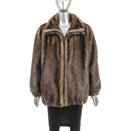 Faux Fur Jacket- Size XS