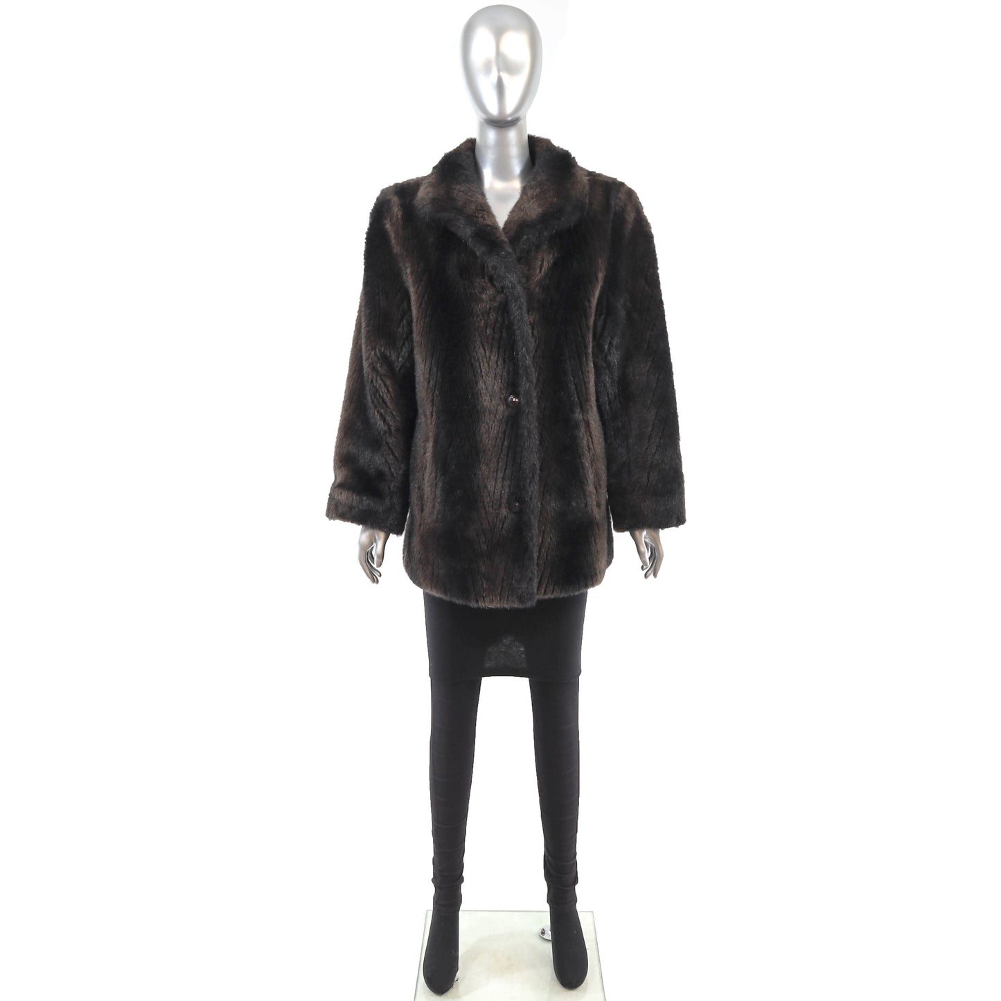 Faux Fur Jacket- Size L