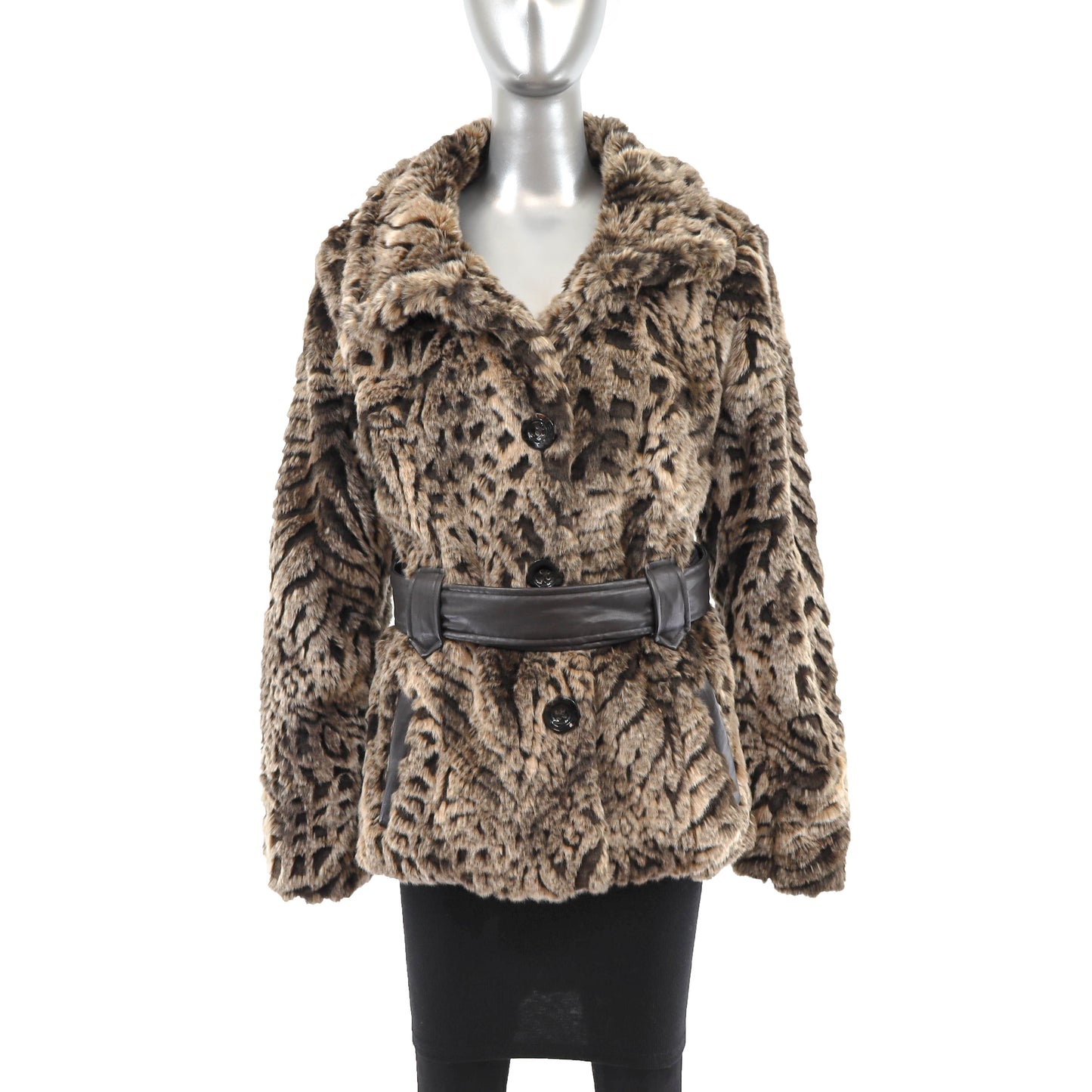 Faux Fur Jacket- Size XL