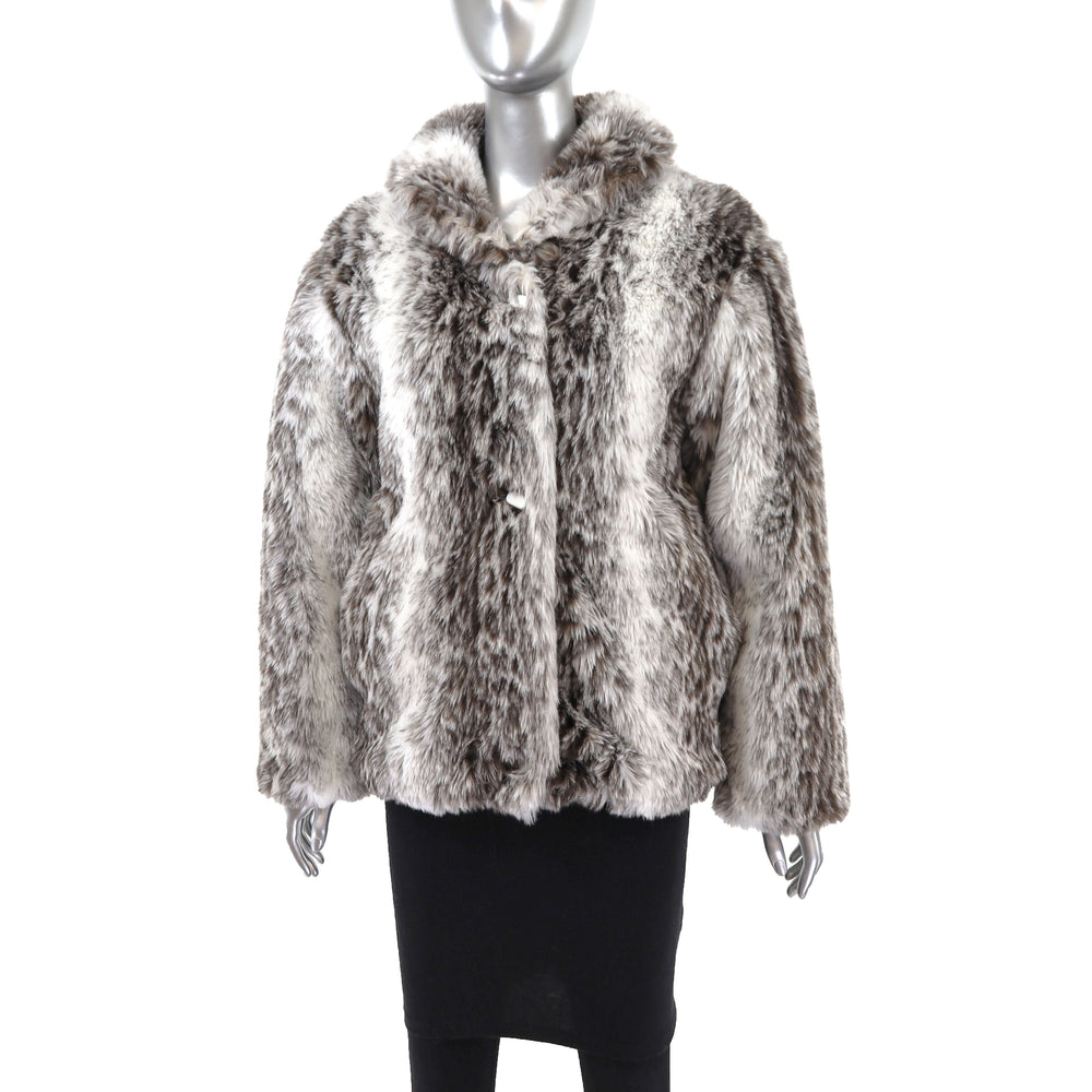 Cream Mink Fur Jacket - Size S