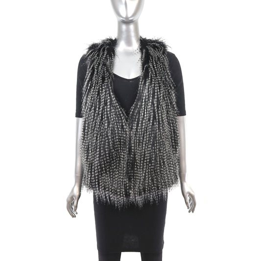 Grey Faux Fur Vest- Size S