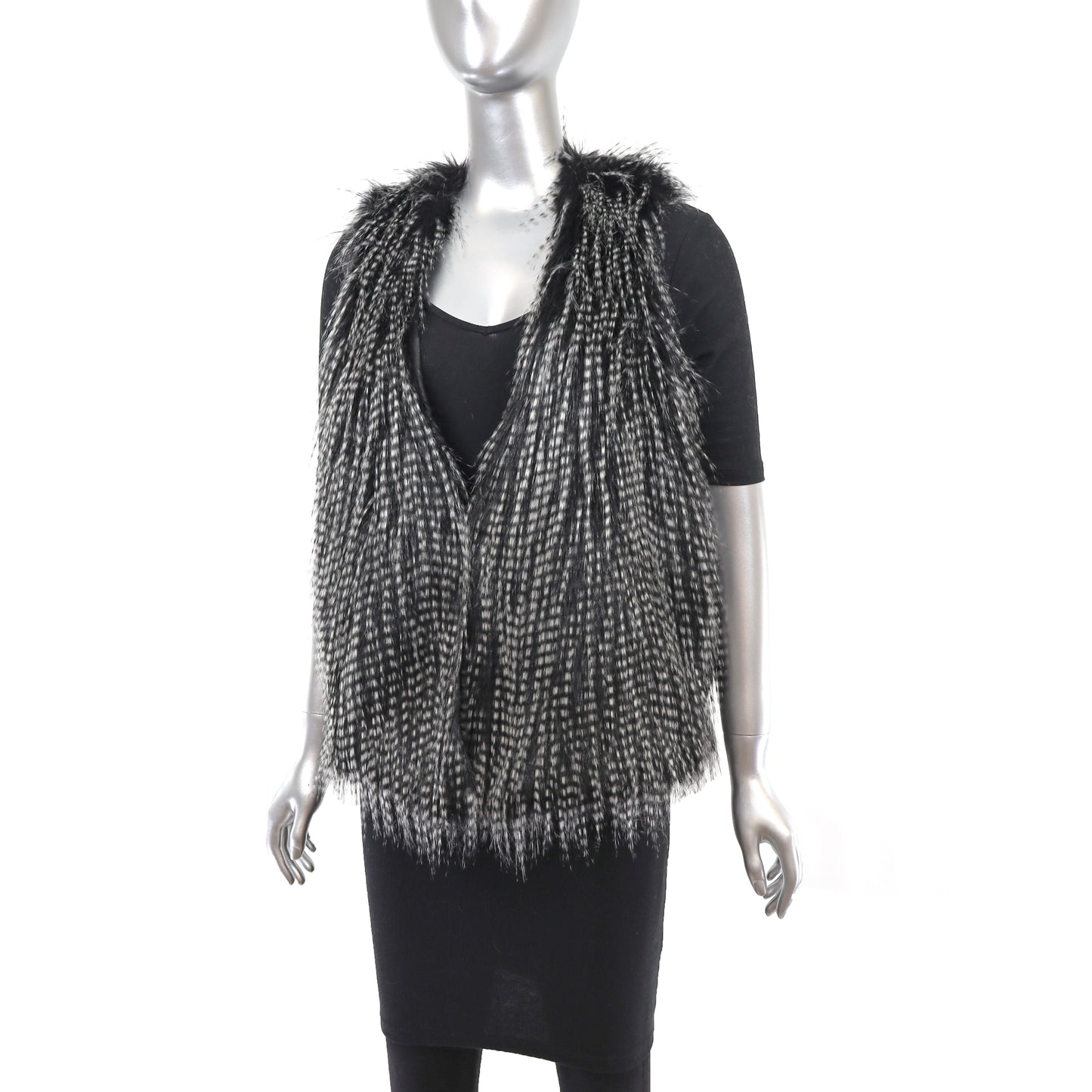 Grey Faux Fur Vest- Size S