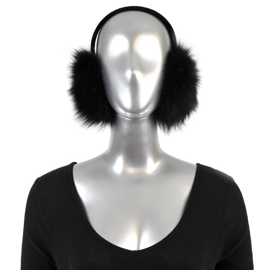 Black Fox Ear Muffs- One Size