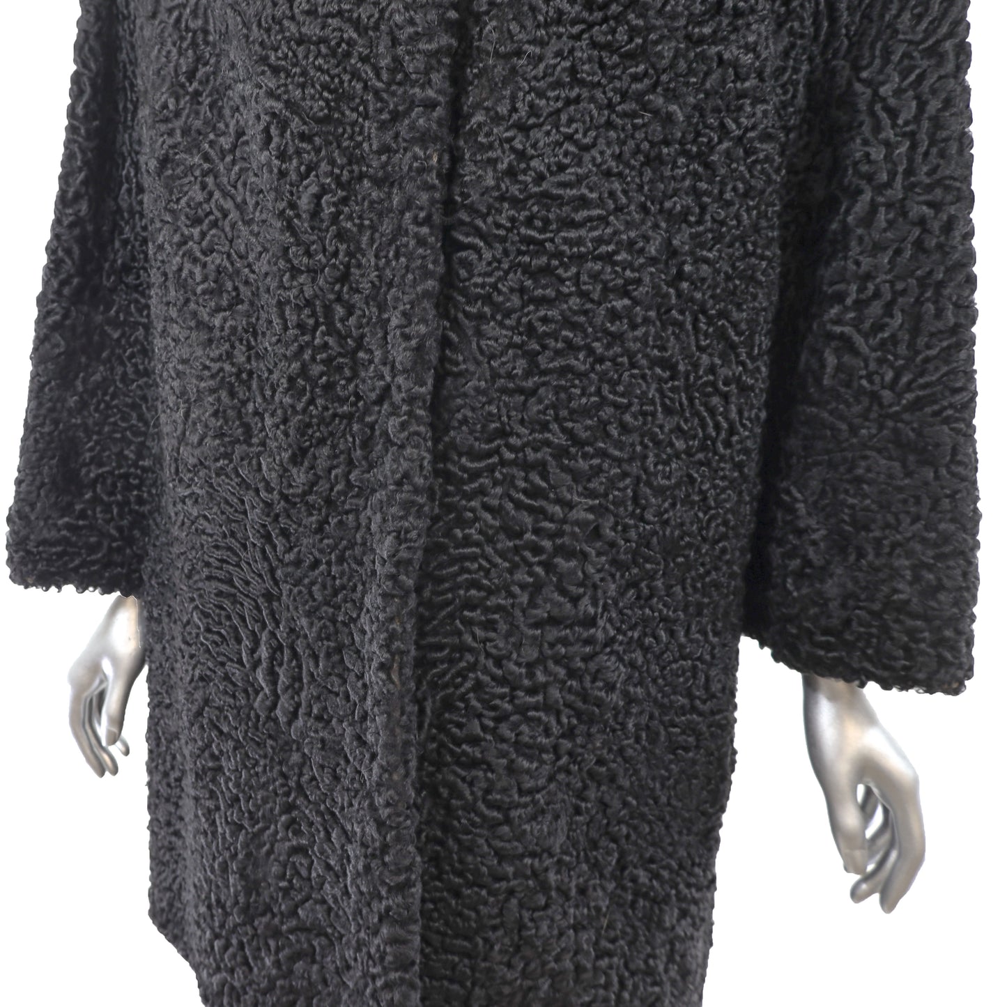 Persian Lamb Coat with Mink Collar - Size XL