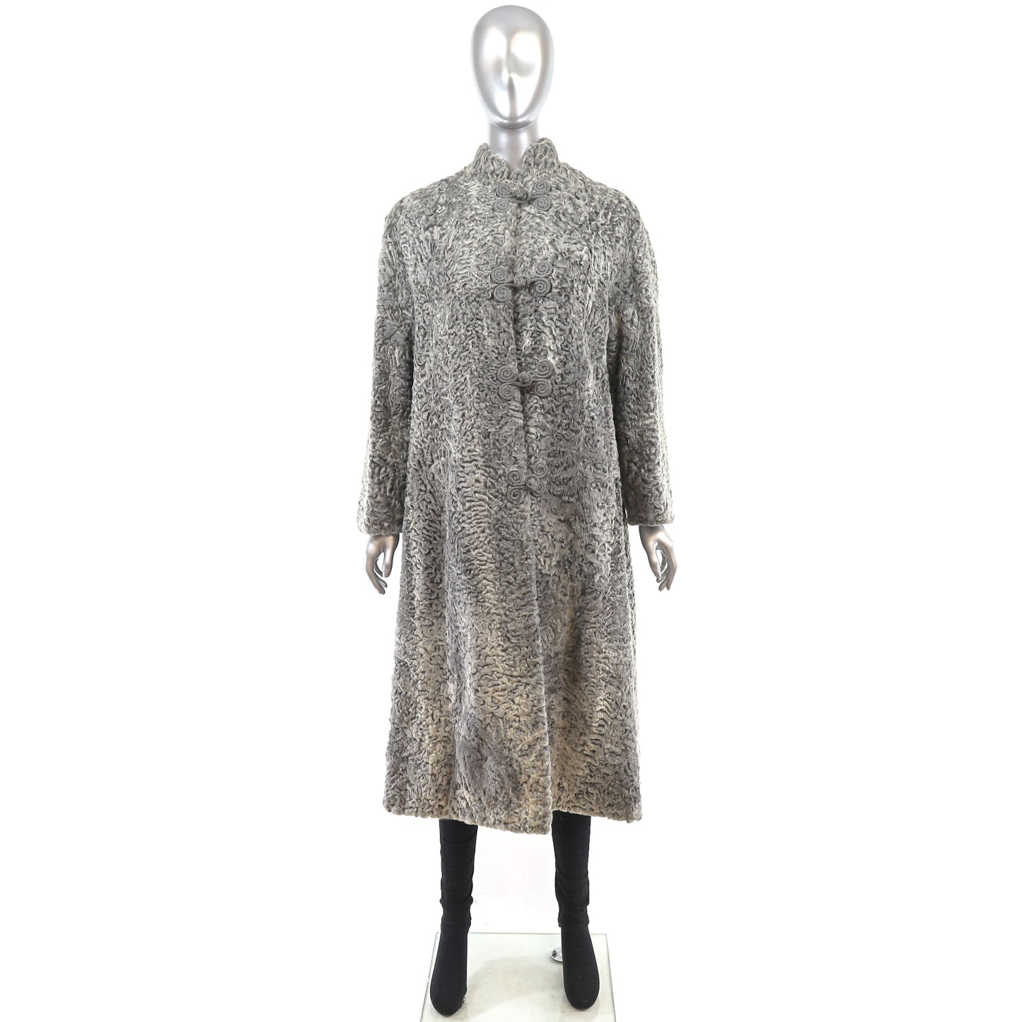 Grey Lamb Coat- Size L