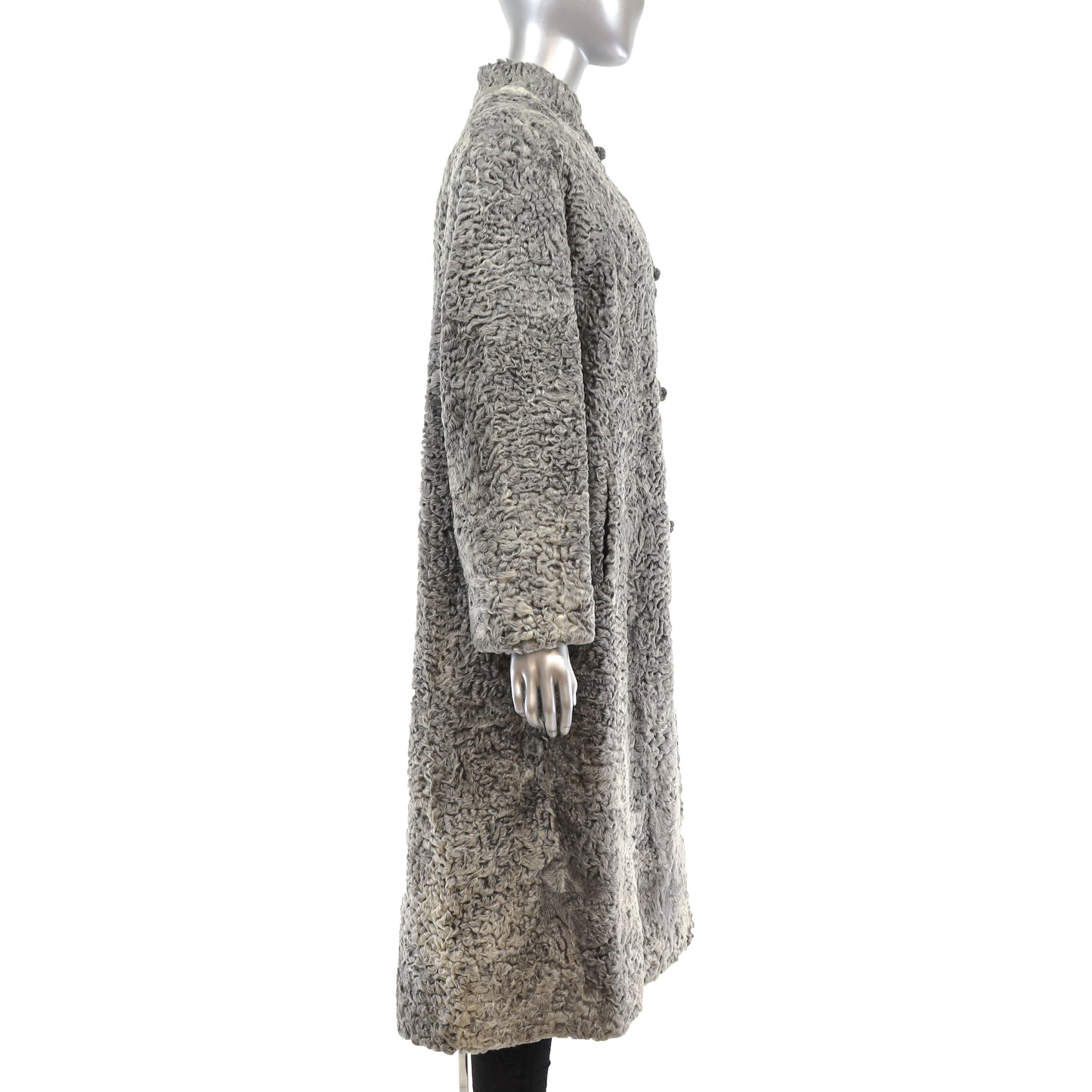 Grey Lamb Coat- Size L