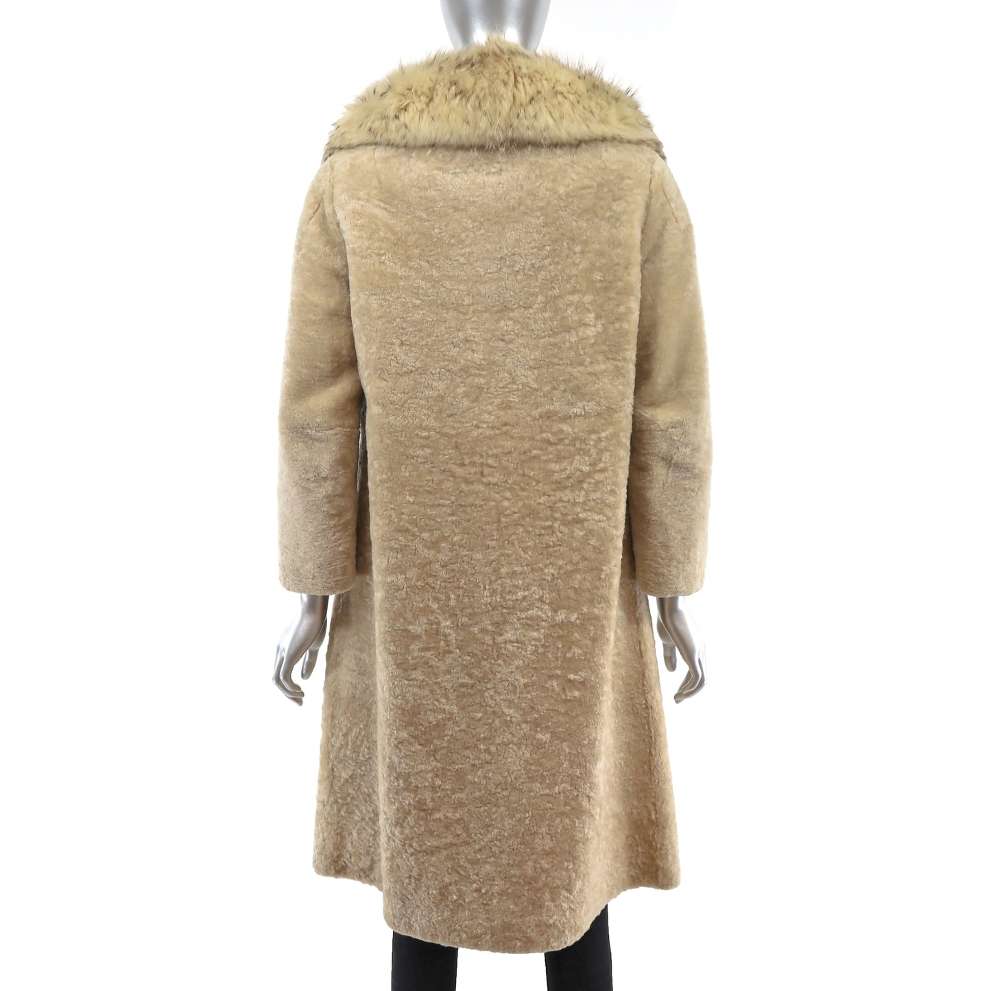 Lamb Coat with Fox Collar- Size S