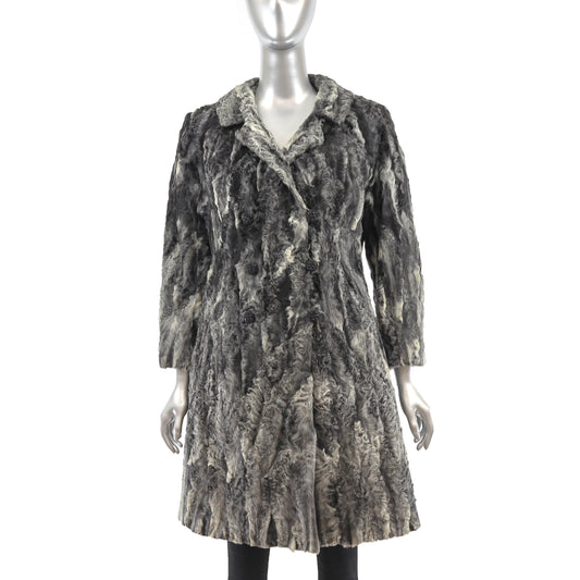 Grey Lamb Coat- Size S