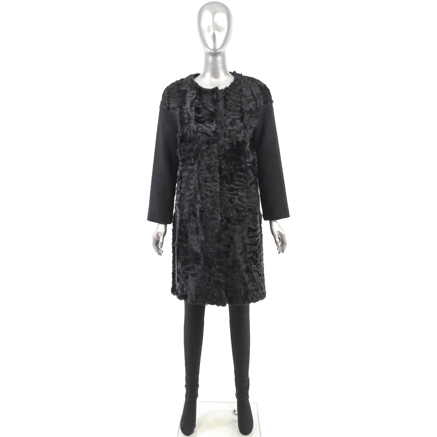 Black Lamb Coat- Size M