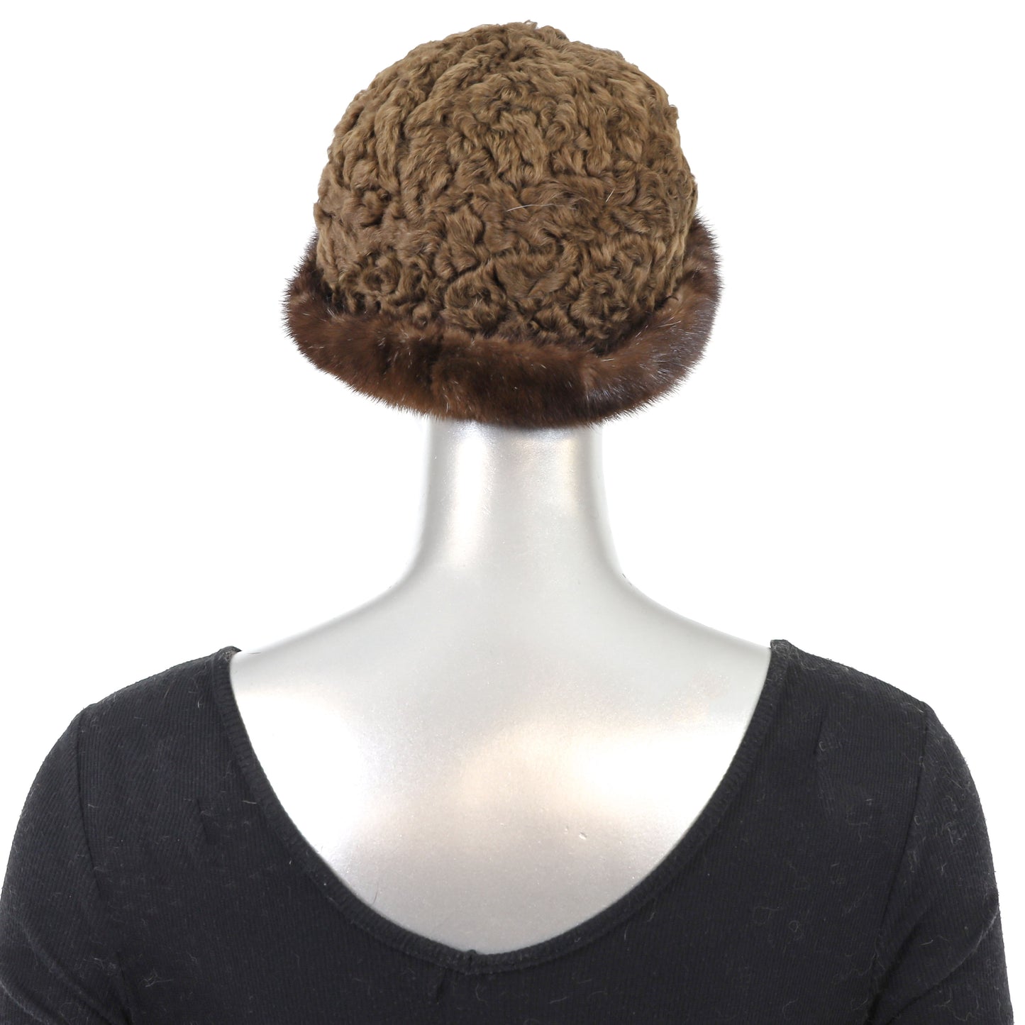 Lamb Hat with Mink Trim- Free Size