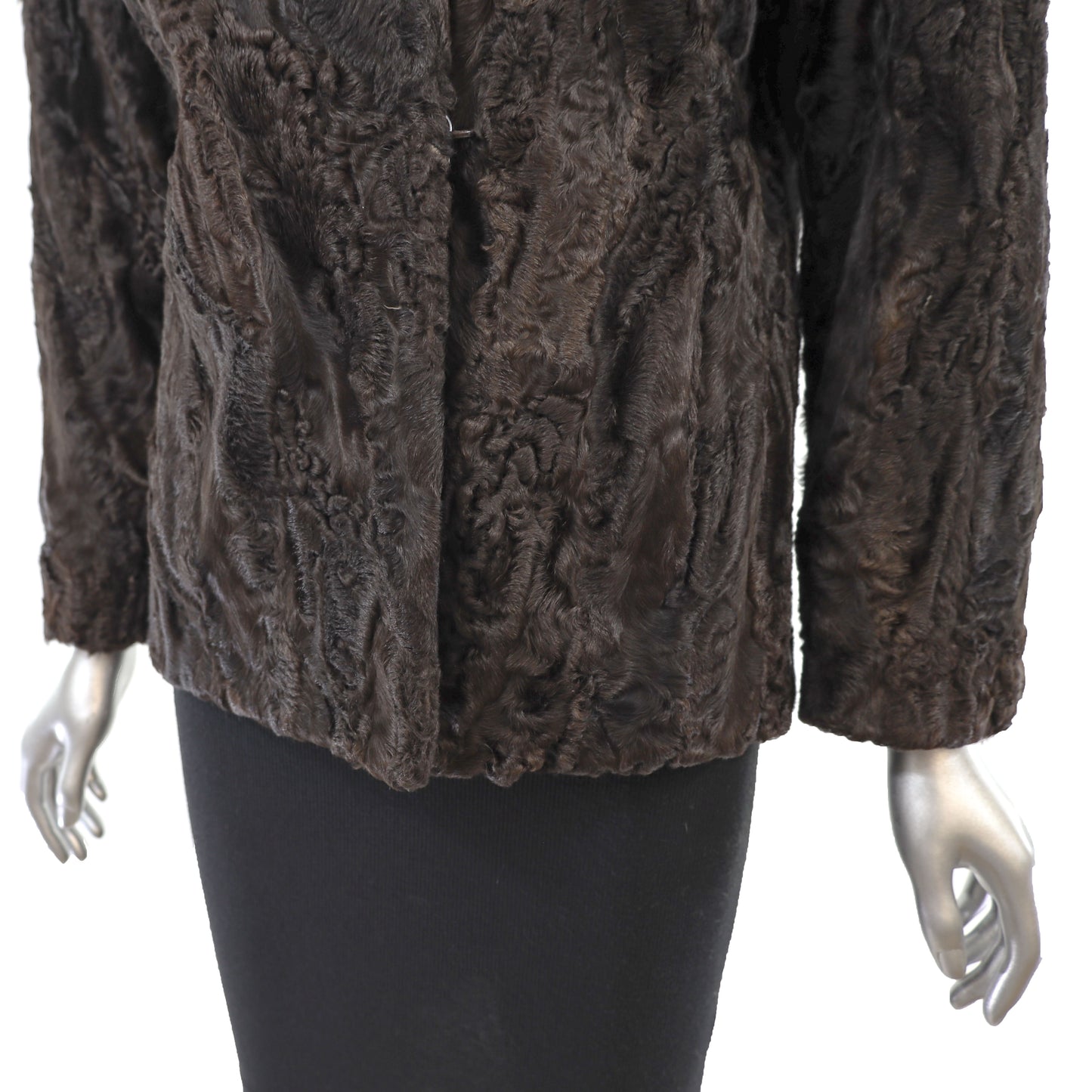 Lamb Jacket with Mink Collar- Size S