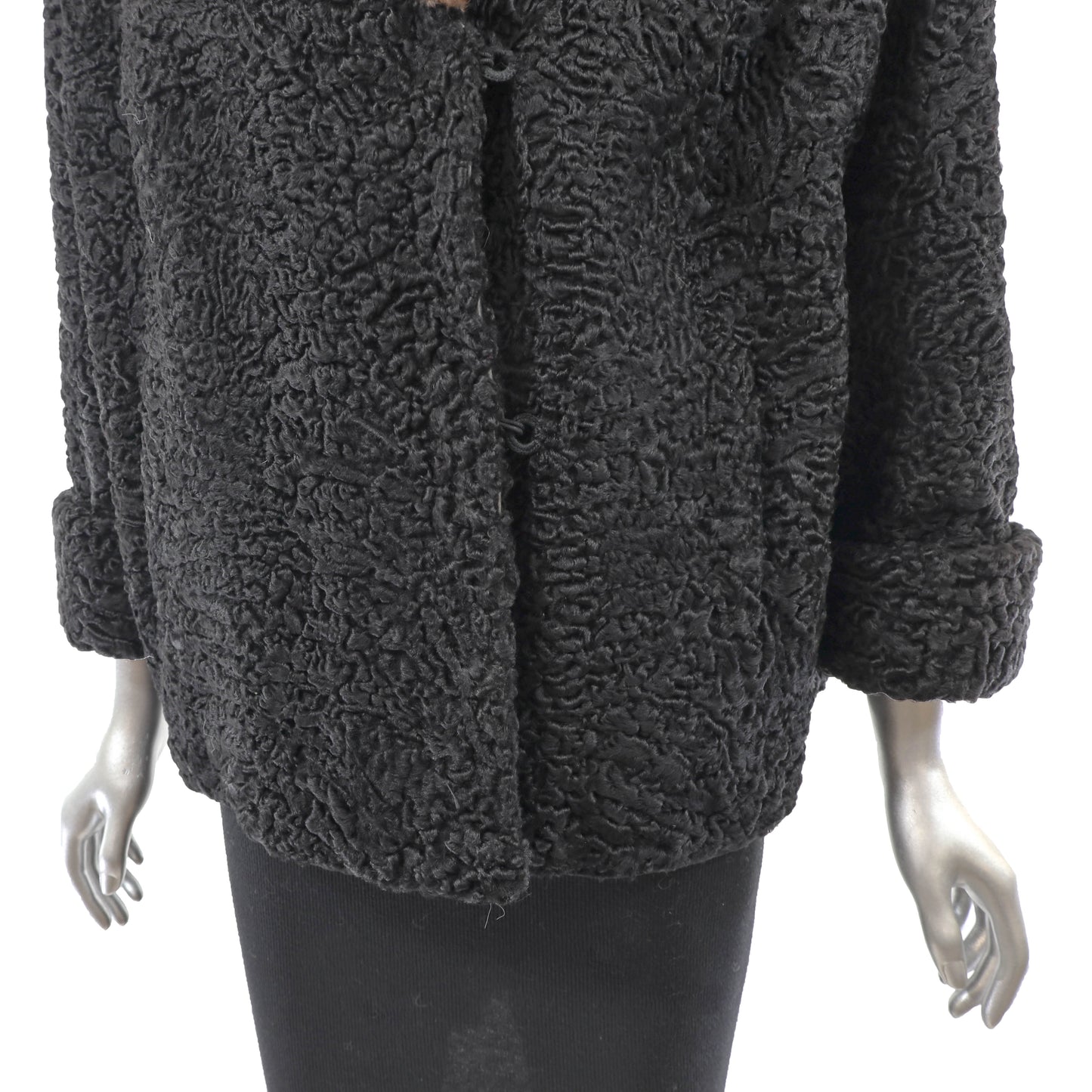 Persian Lamb Jacket Mink Collar- Size XL