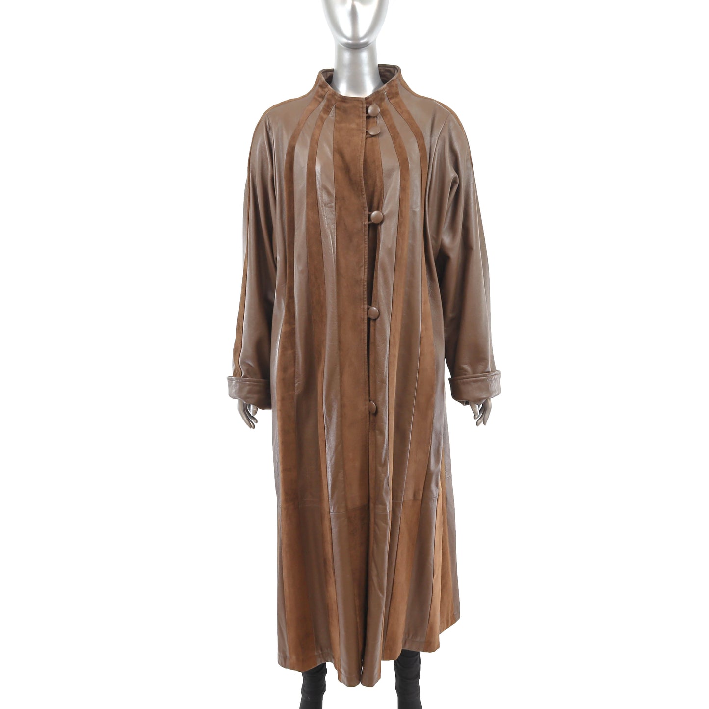 Suede and Leather Coat- Size XXXL