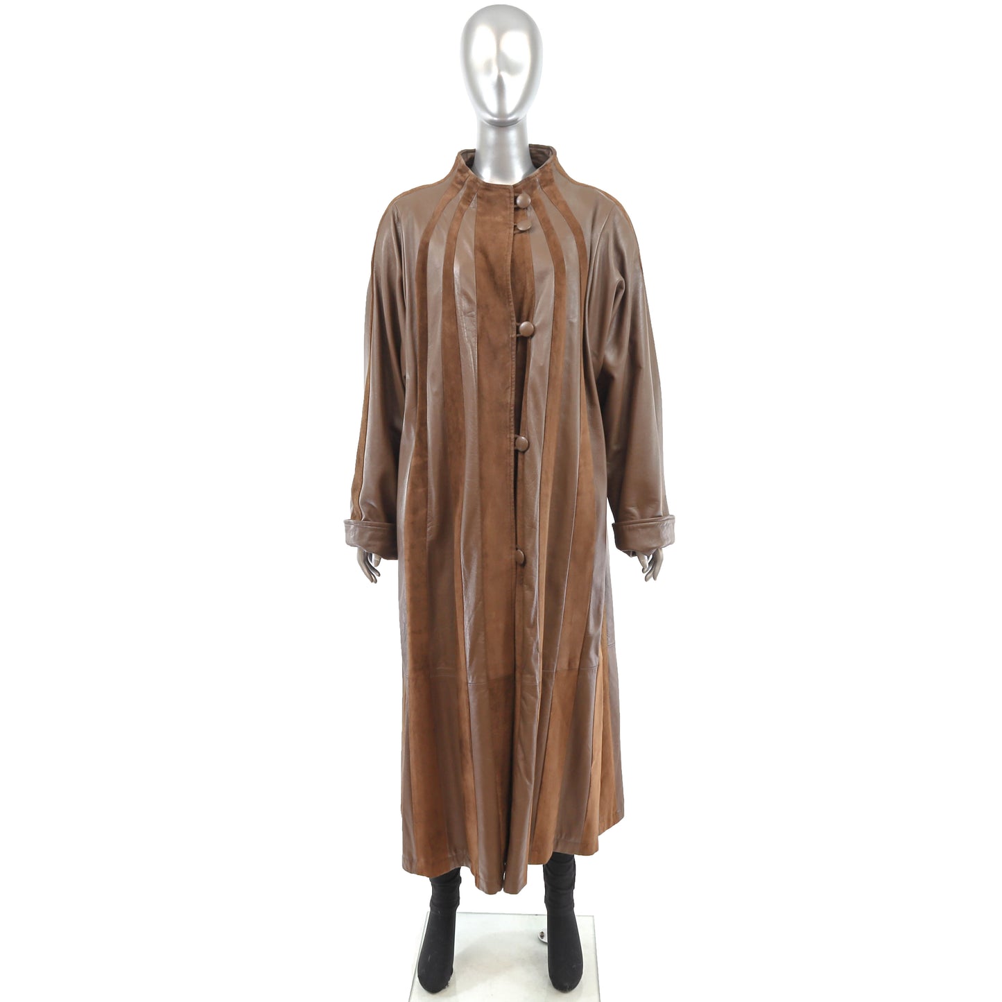 Suede and Leather Coat- Size XXXL