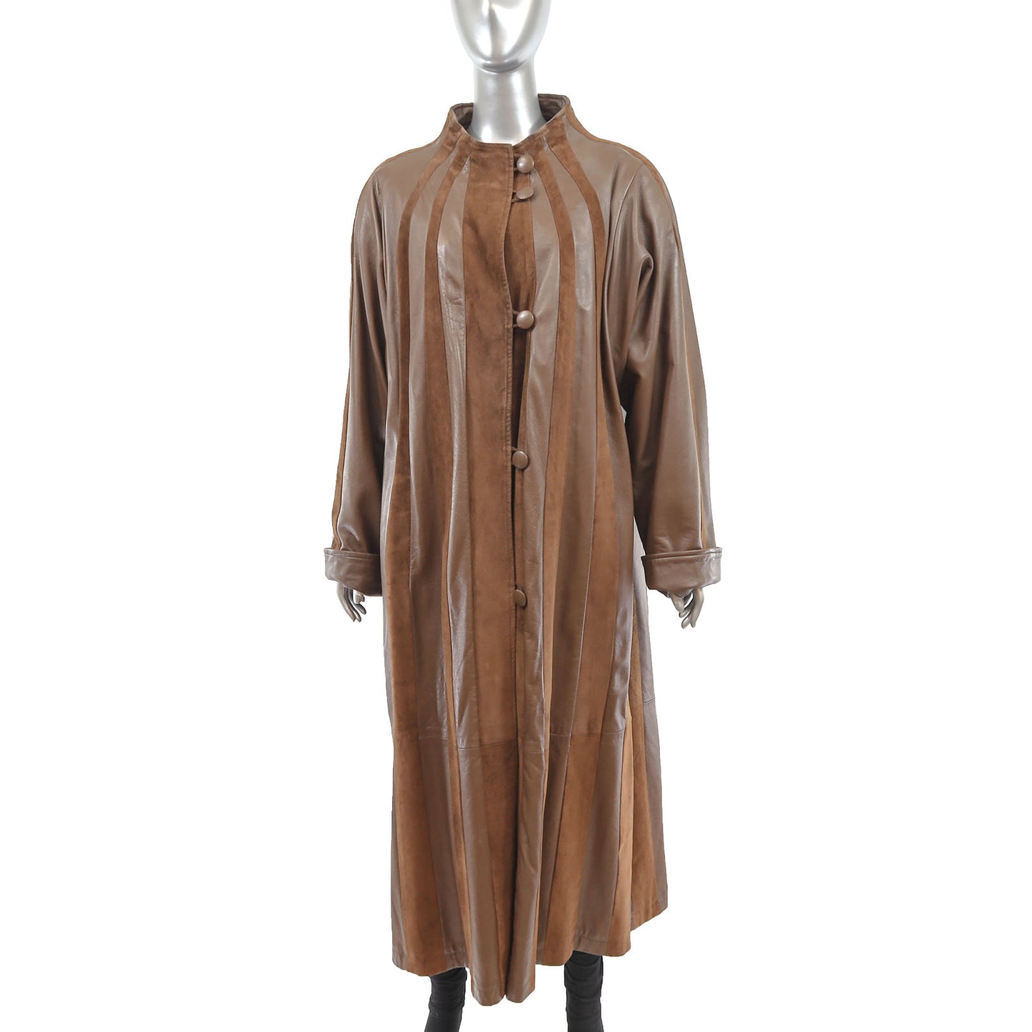 Suede and Leather Coat- Size XXXL