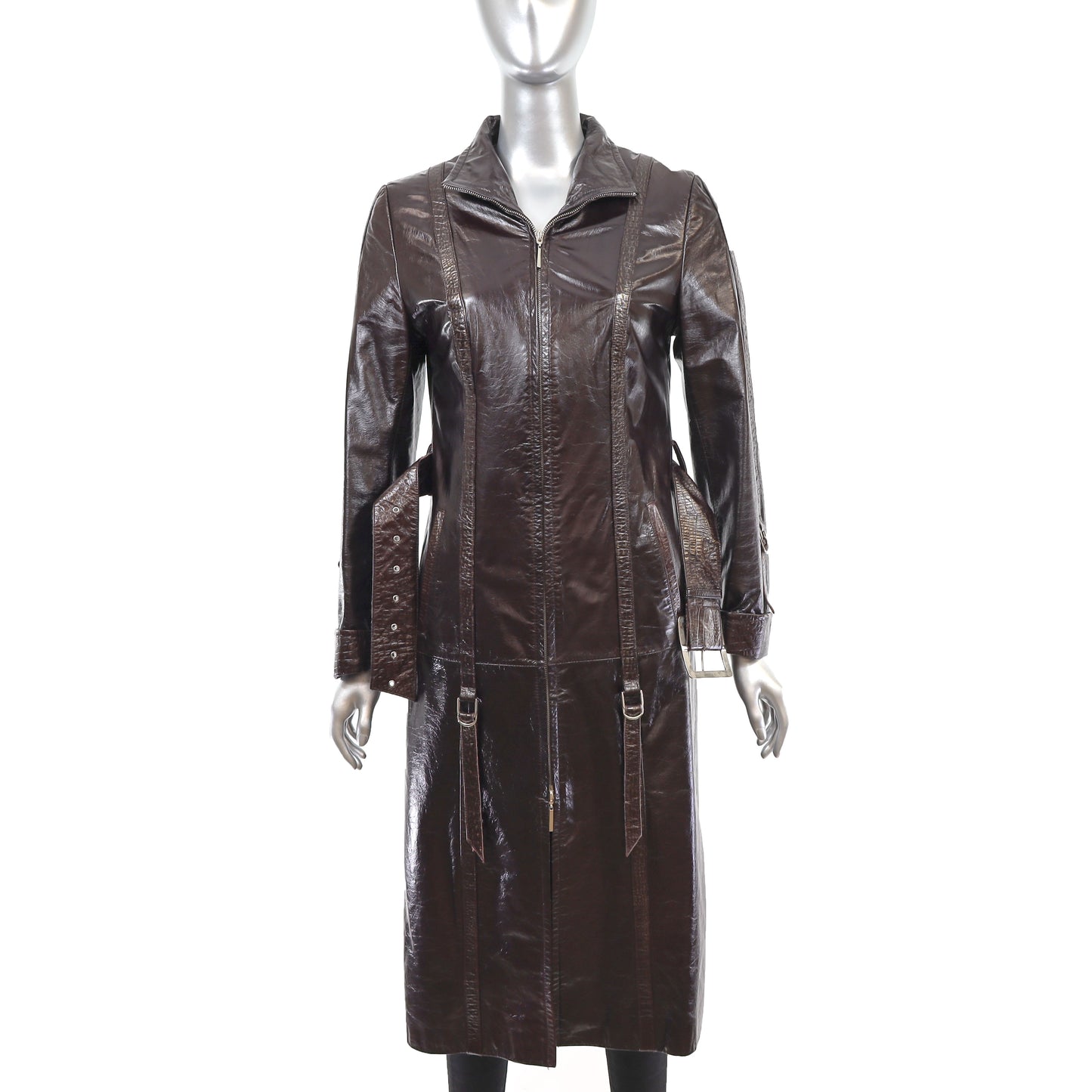 Italian Leather Coat- Size XS