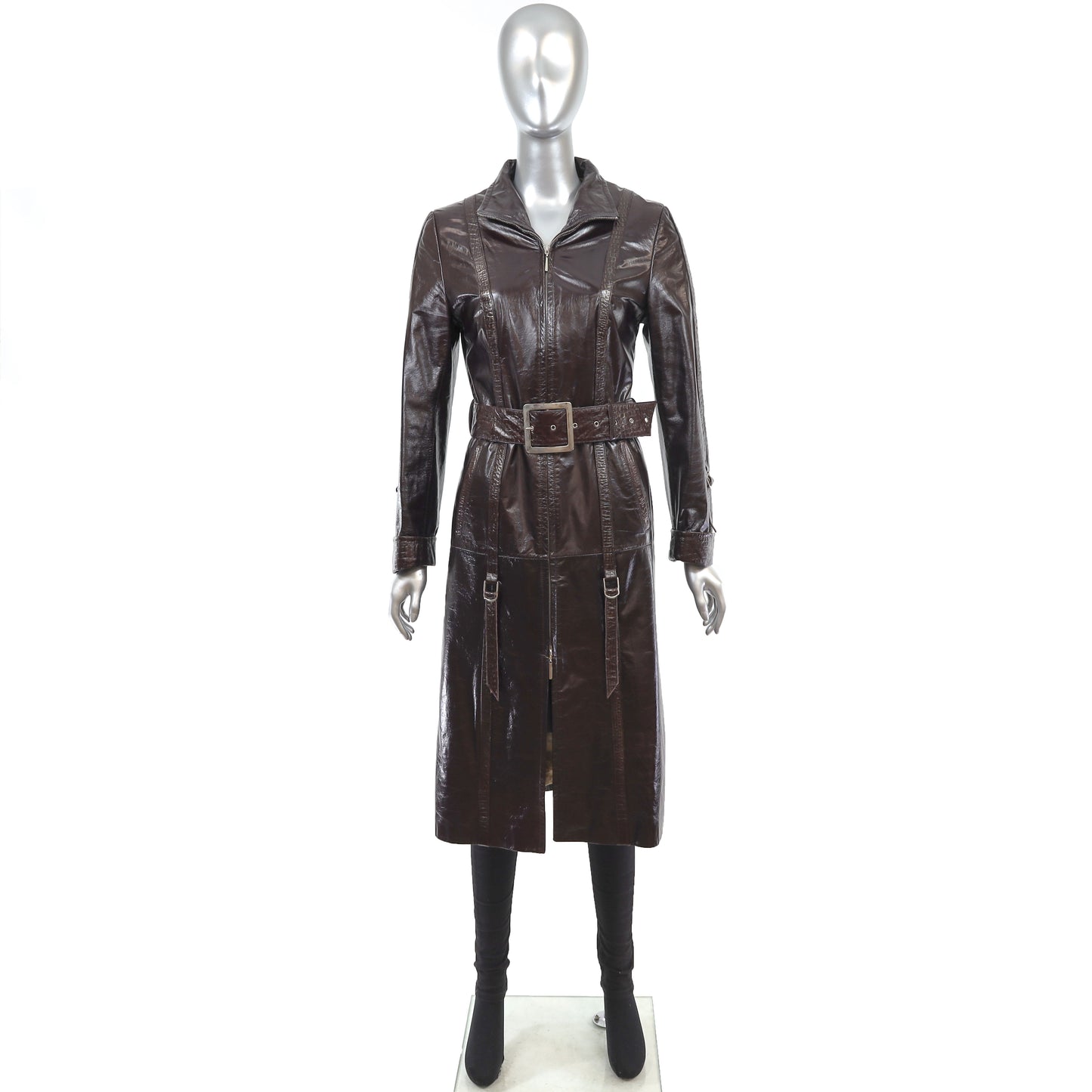 Italian Leather Coat- Size XS