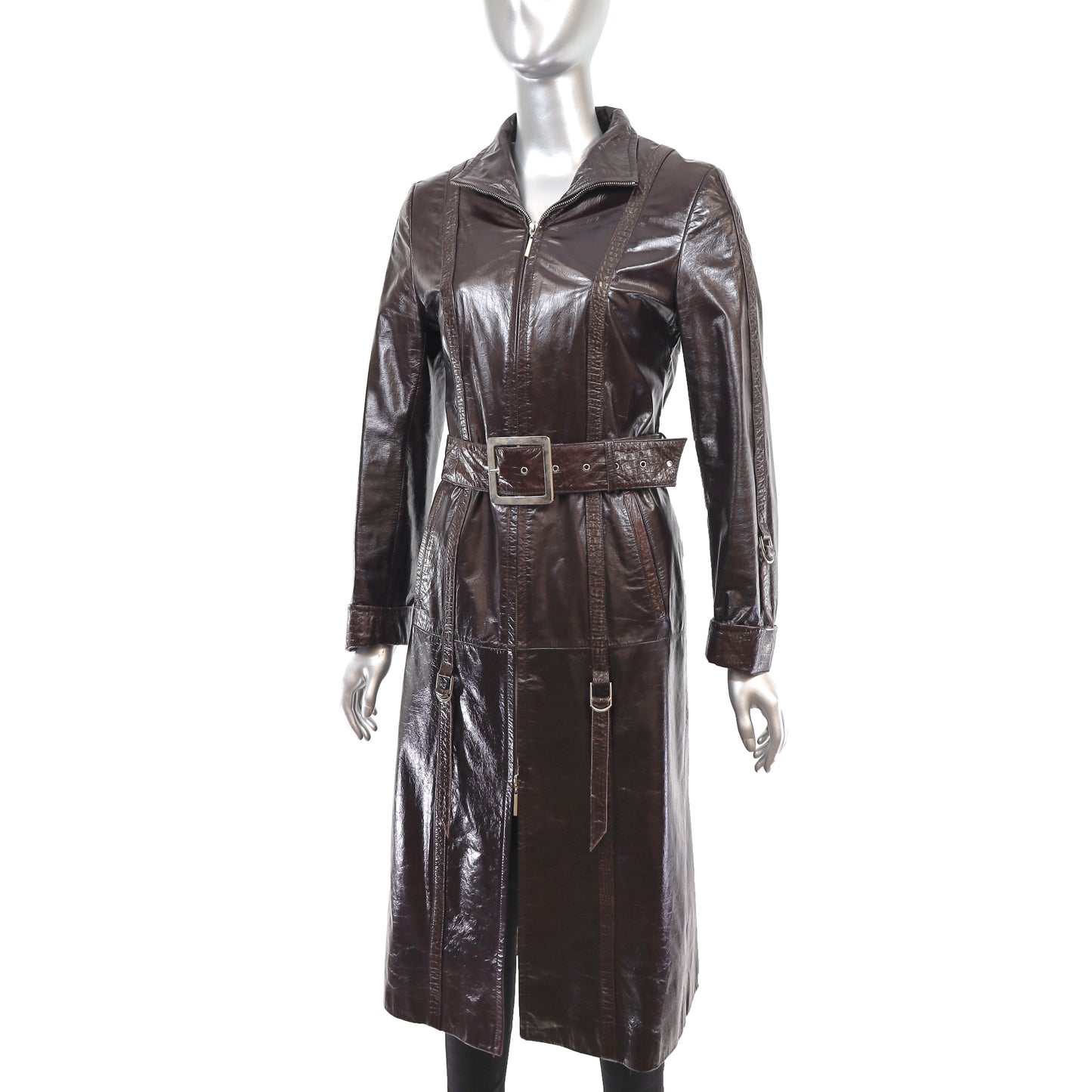 Italian Leather Coat- Size XS