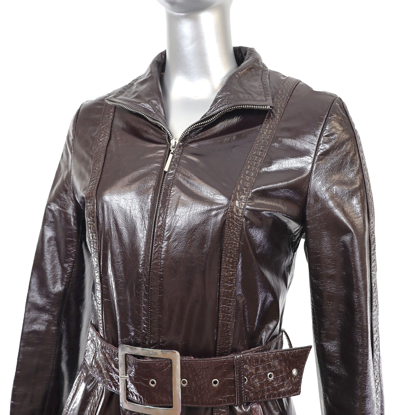 Italian Leather Coat- Size XS