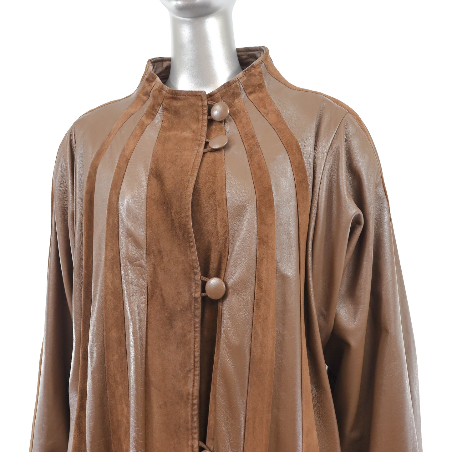 Suede and Leather Coat- Size XXXL