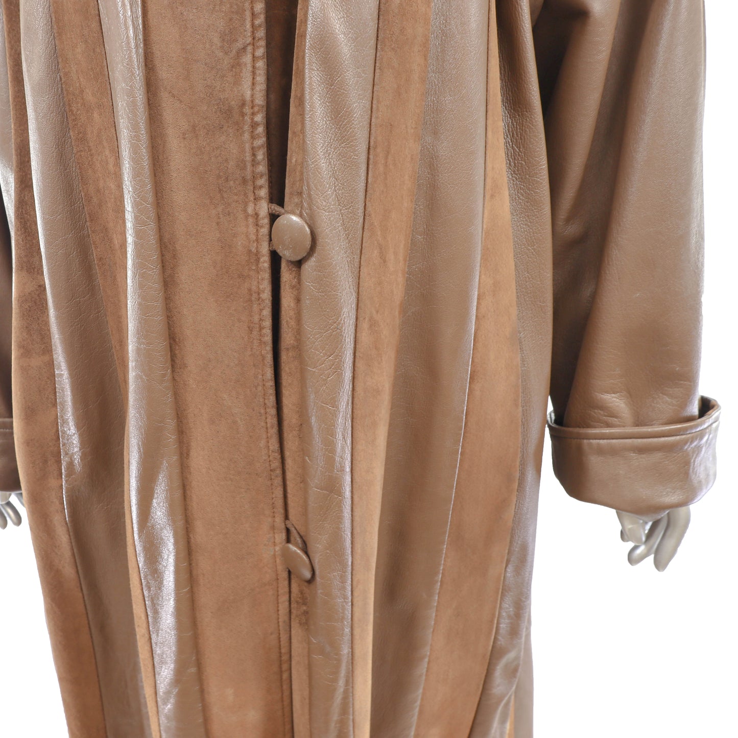 Suede and Leather Coat- Size XXXL