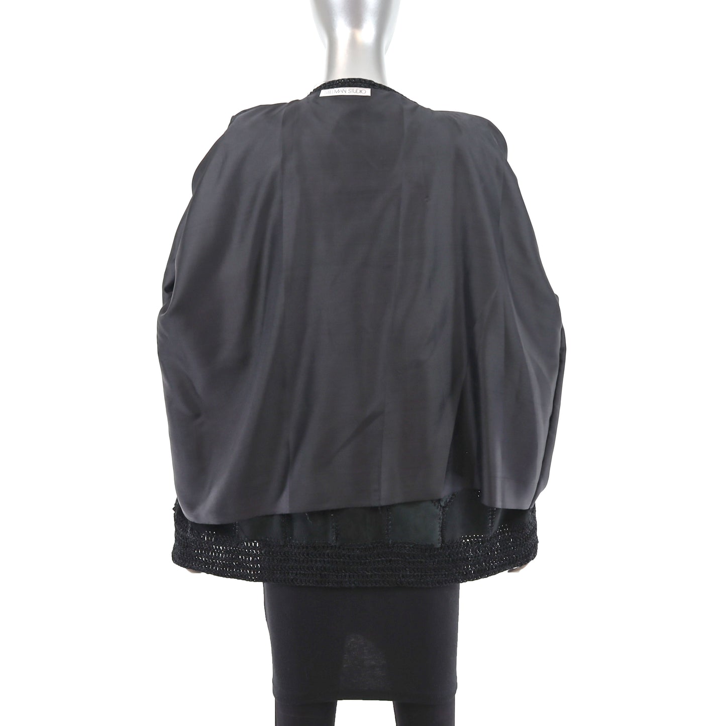 Black Leather Jacket- Size L