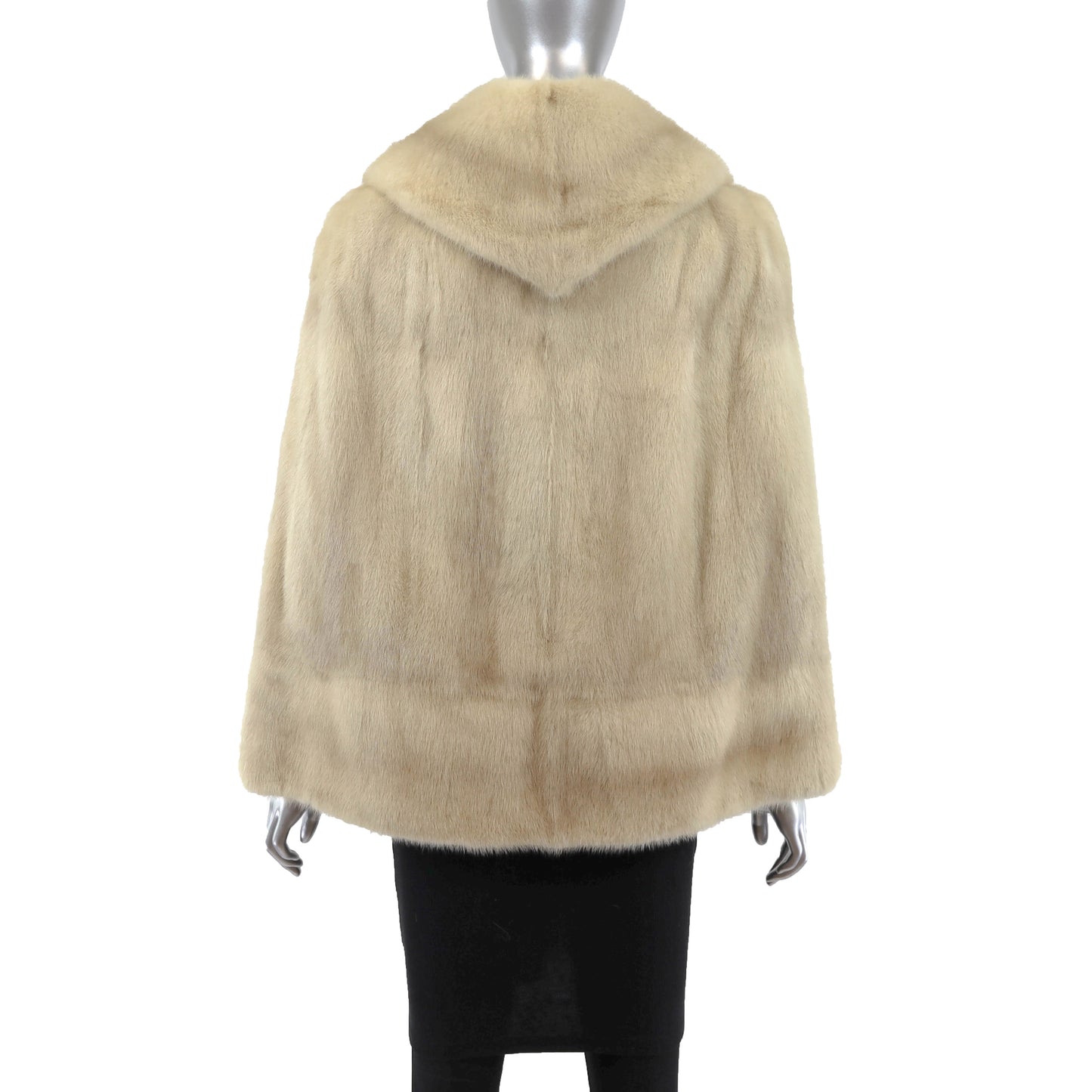 Ivory Mink Cape- Size S