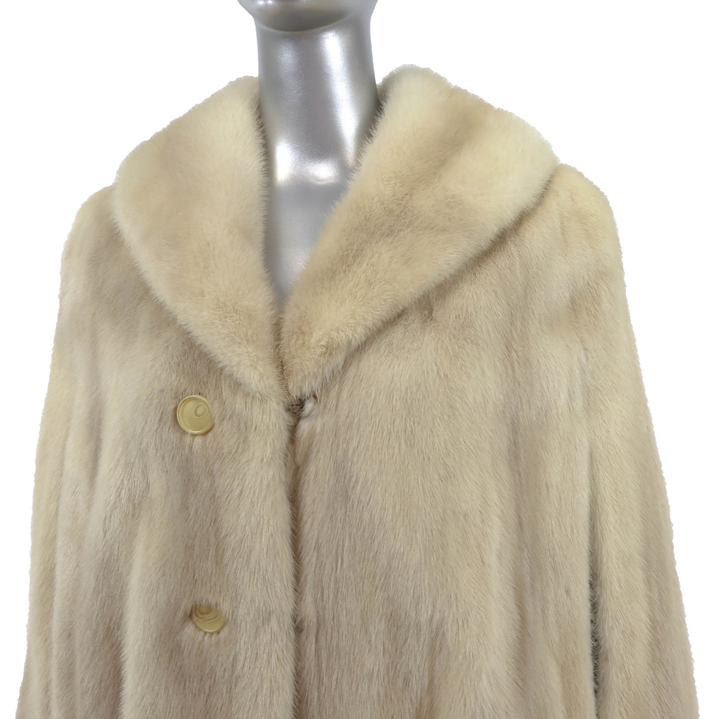 Ivory Mink Cape- Size S