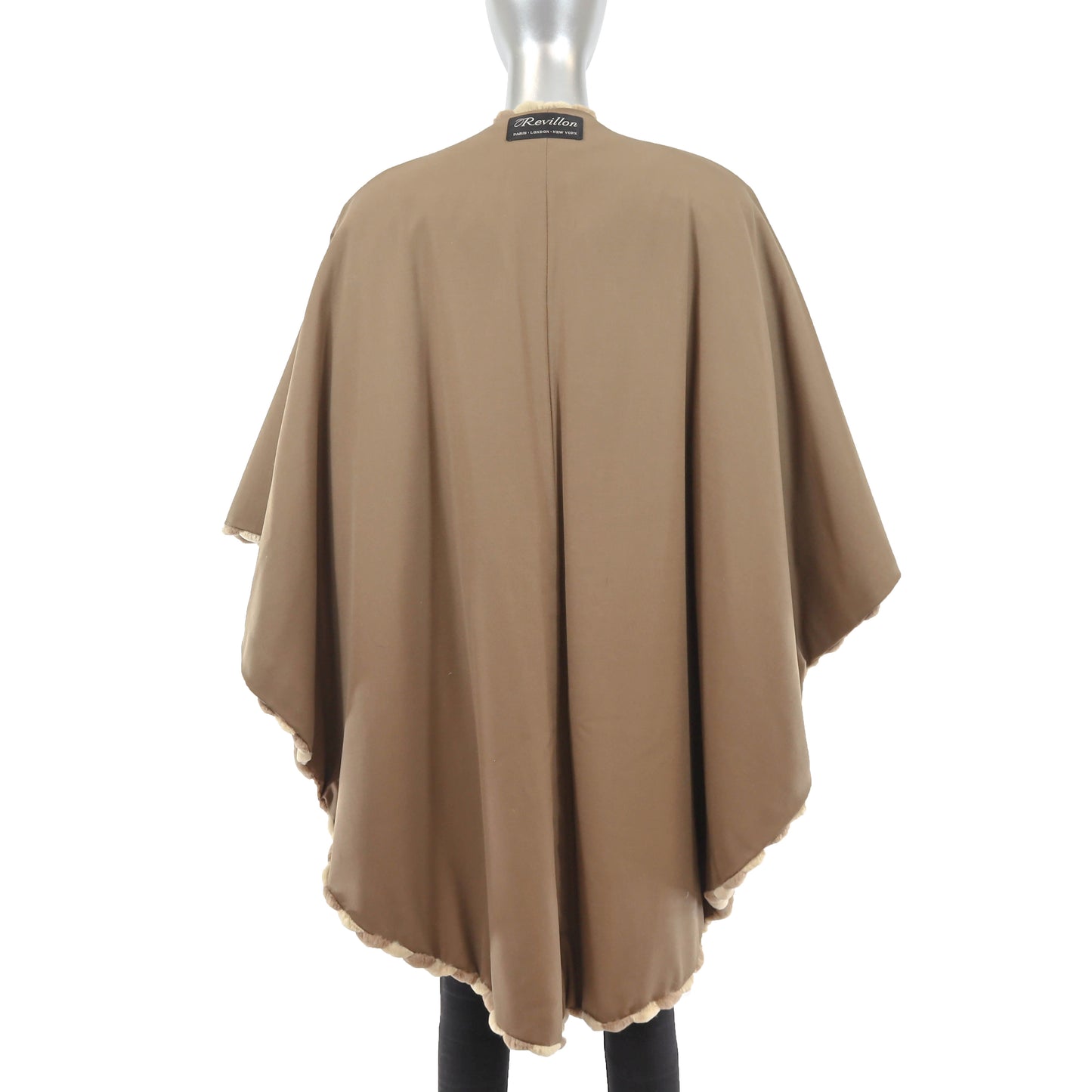 Revillon/ Saks-Fifth Avenue Light Brown Sheared Mink Cape- Size Free